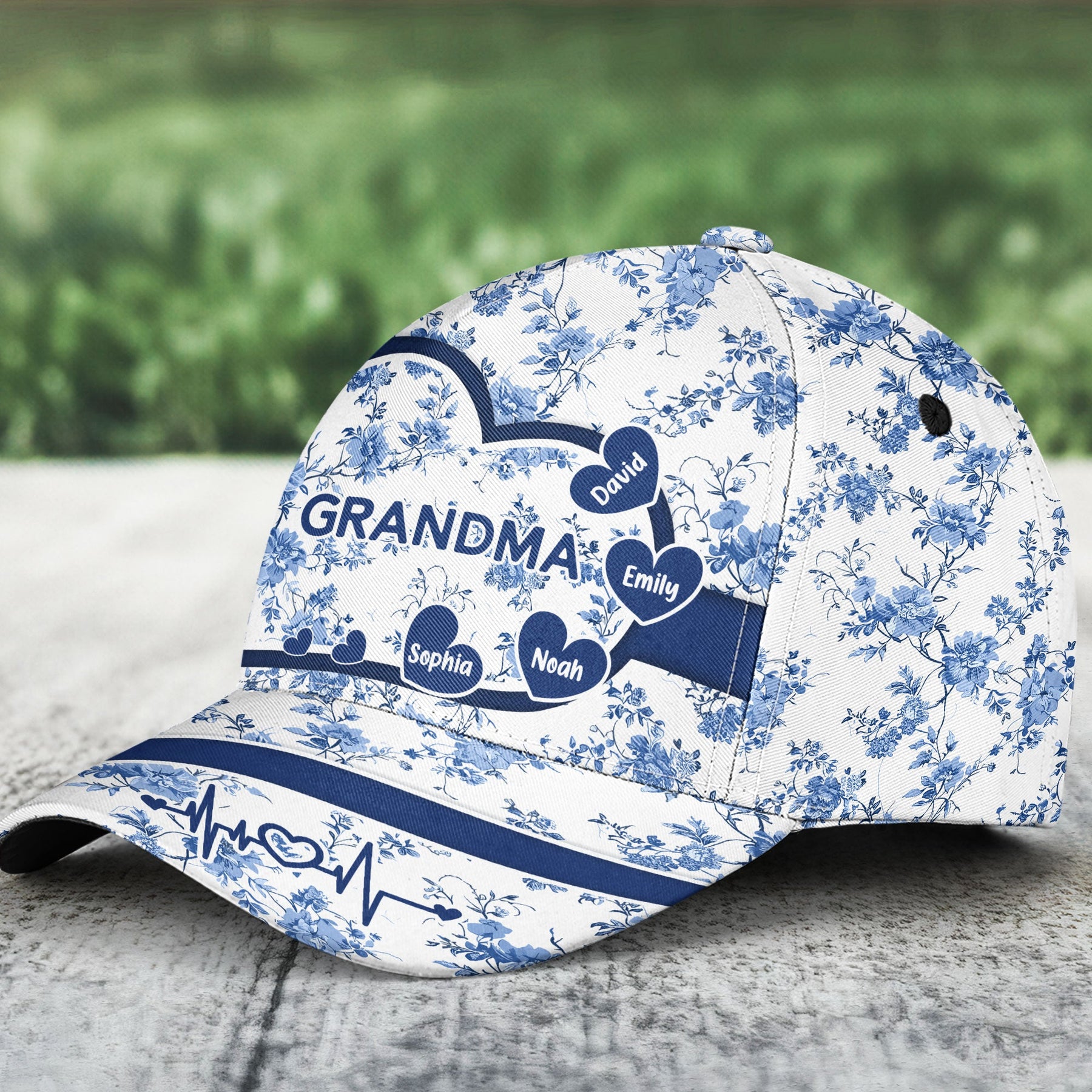 Grandma Floral Version - Personalized Classic Cap - Gift For Grandma