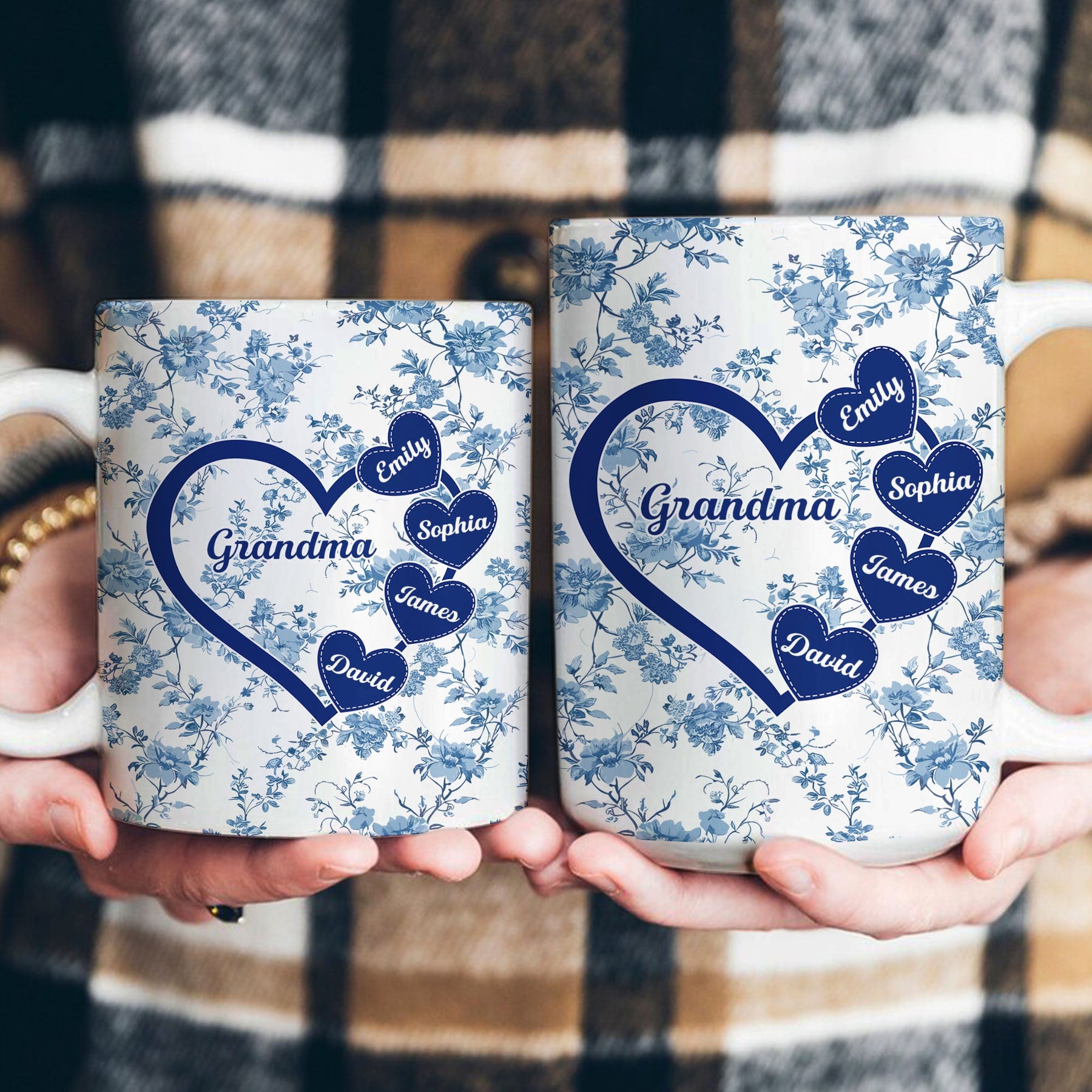 Grandma - Floral Version - Personalized Mug
