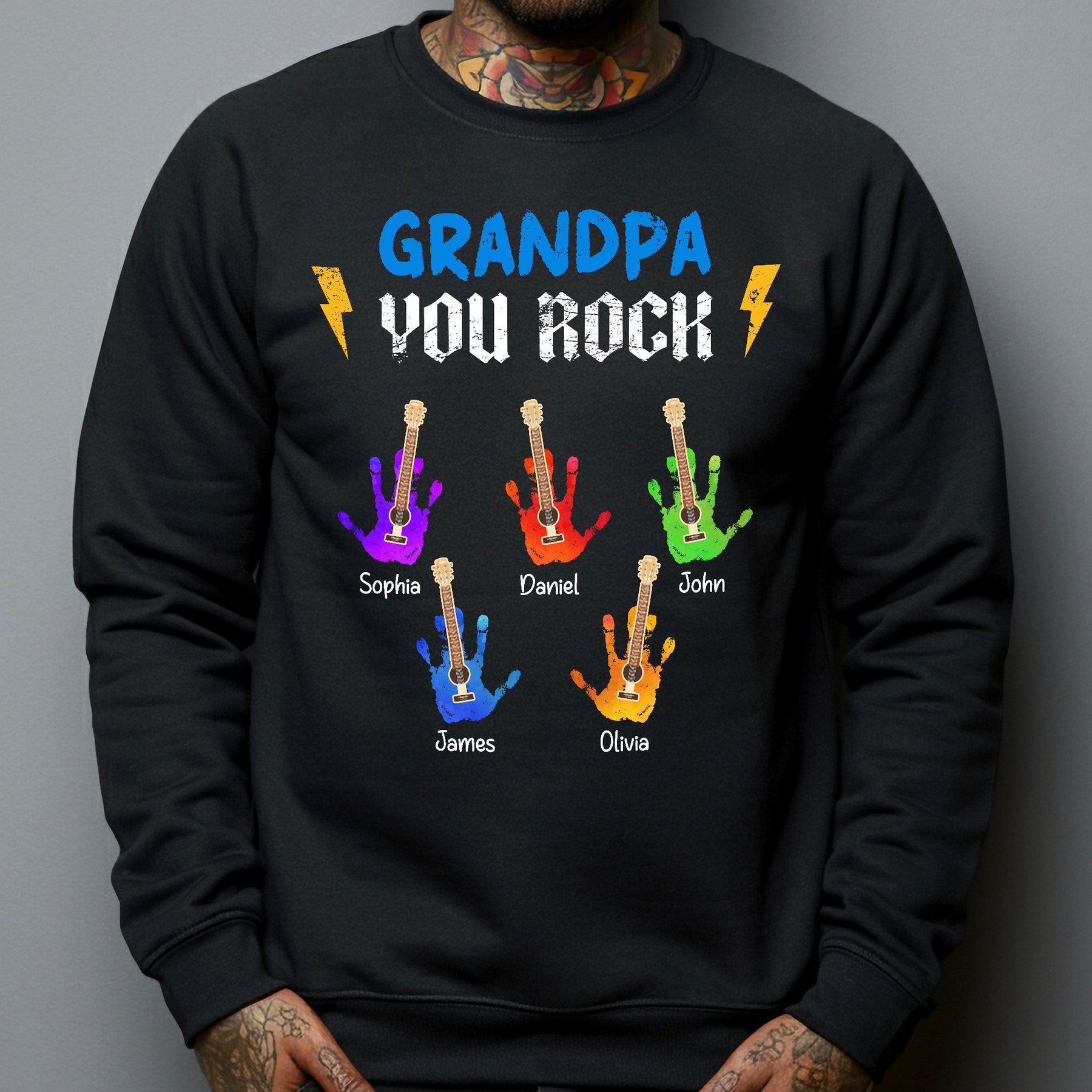 Grandpa You Rock - Personalized Shirt - Gift For Grandpa
