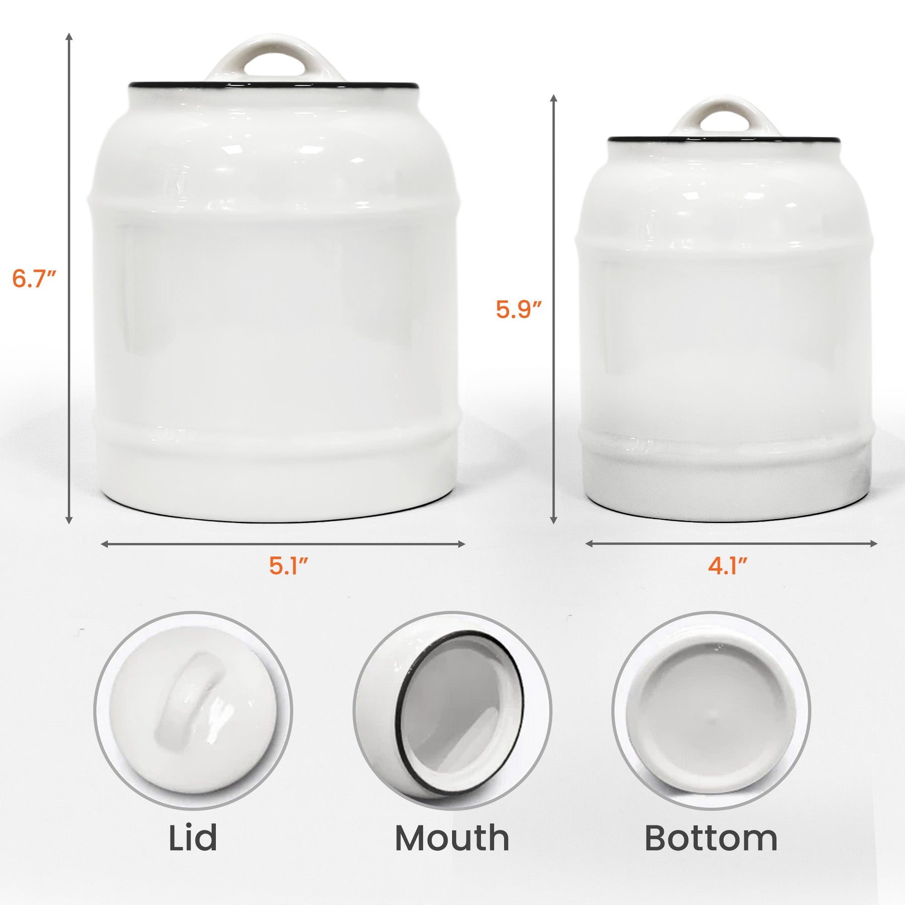 Grandpa & Grandma's Cookie Jar To Be Shared With Kids - Personalized Cookie Jar