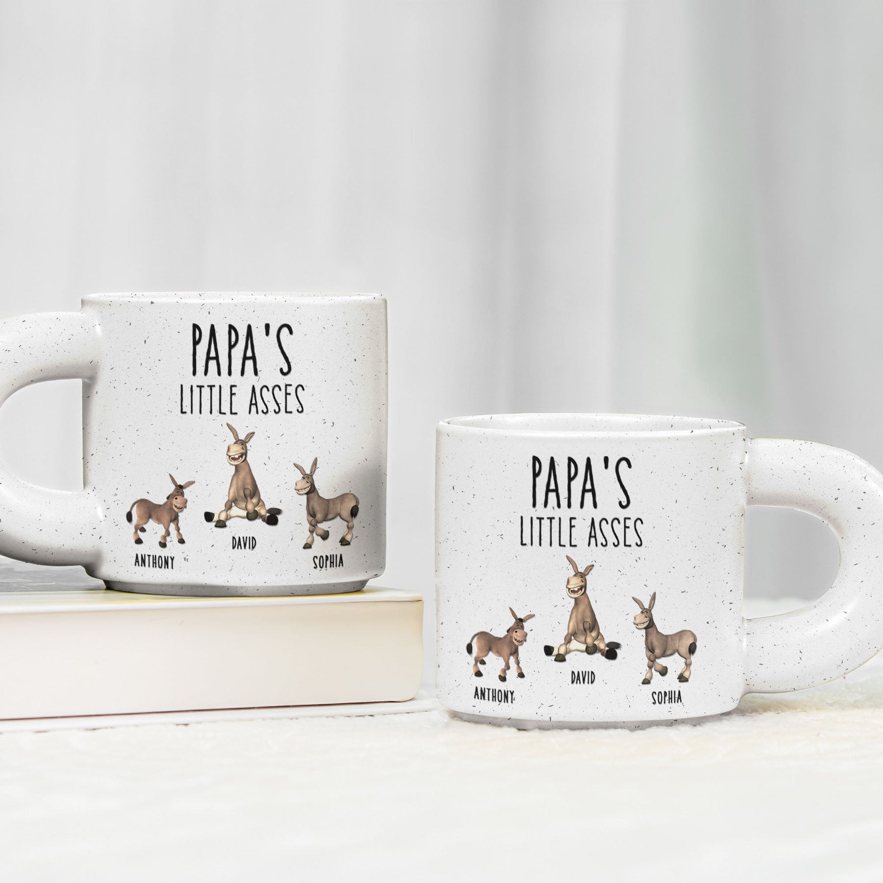 Grandpa's Little Asses - For Grandpa, Dad, Papa - Personalized Chunky Mug