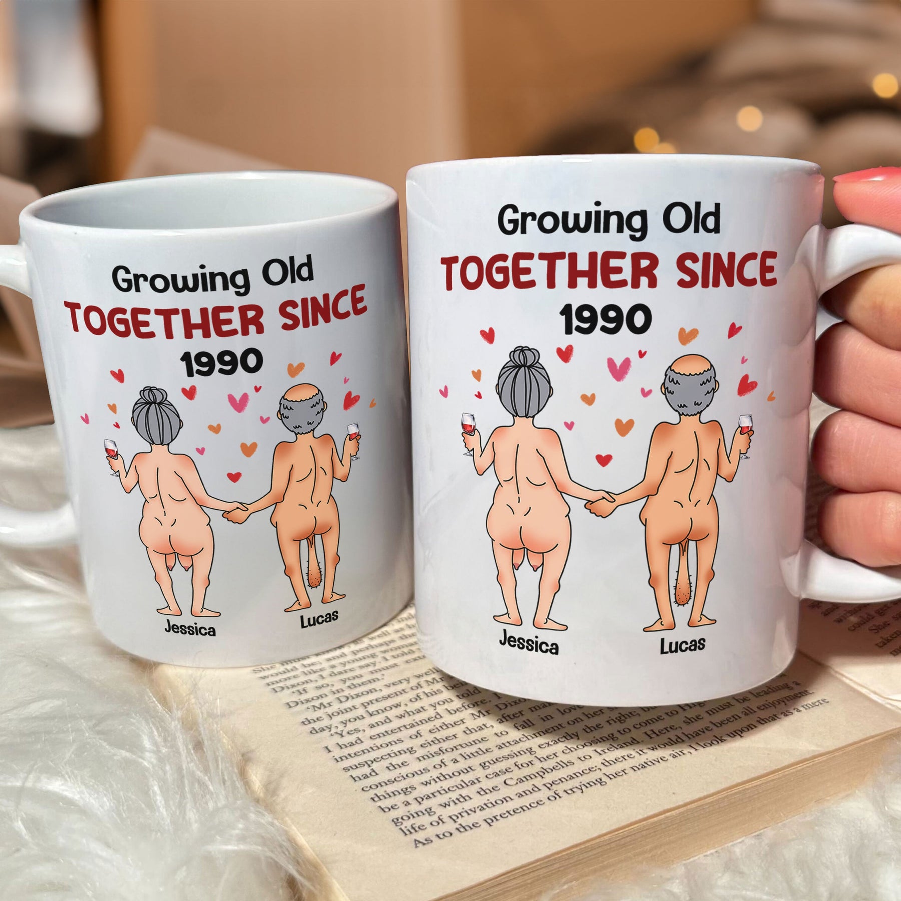 Growing Old Together Since - Personalized Mug