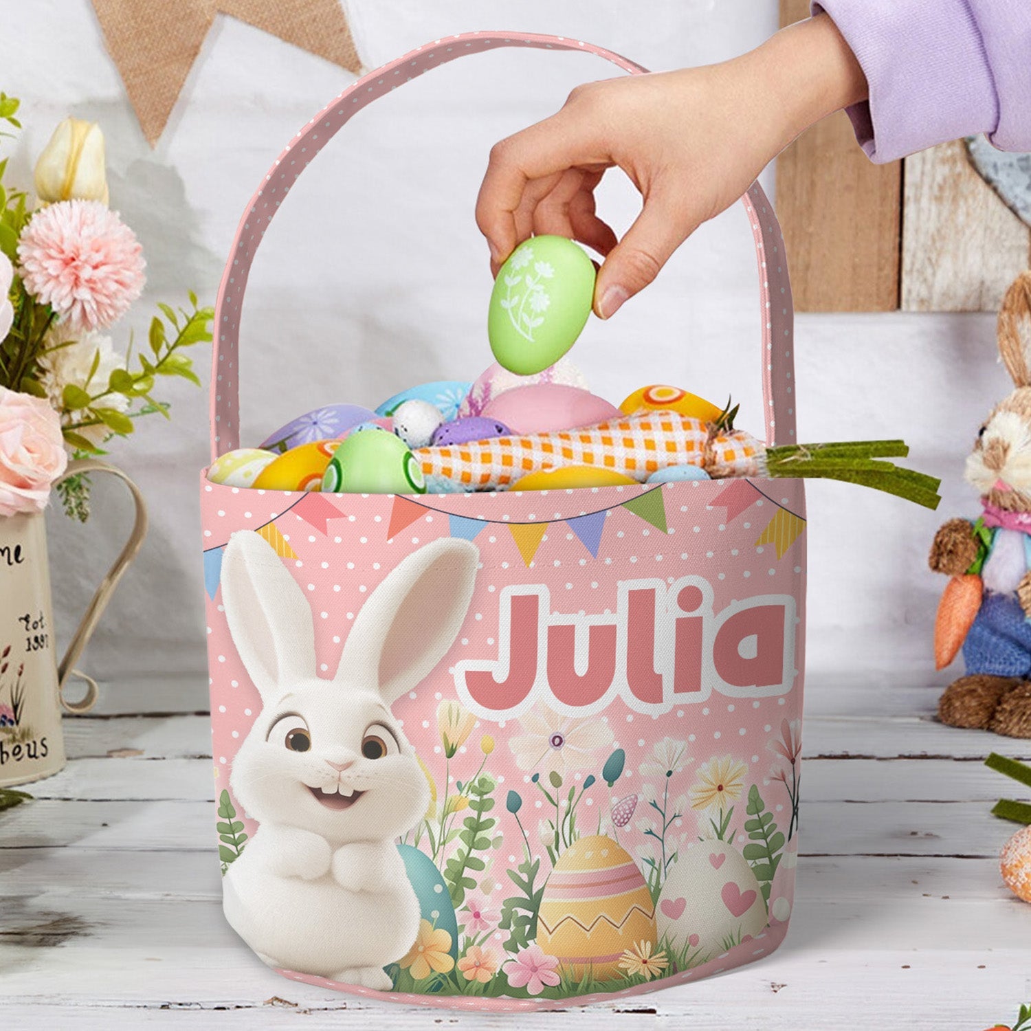 Happy Bunny 3D Print - Personalized Easter Basket