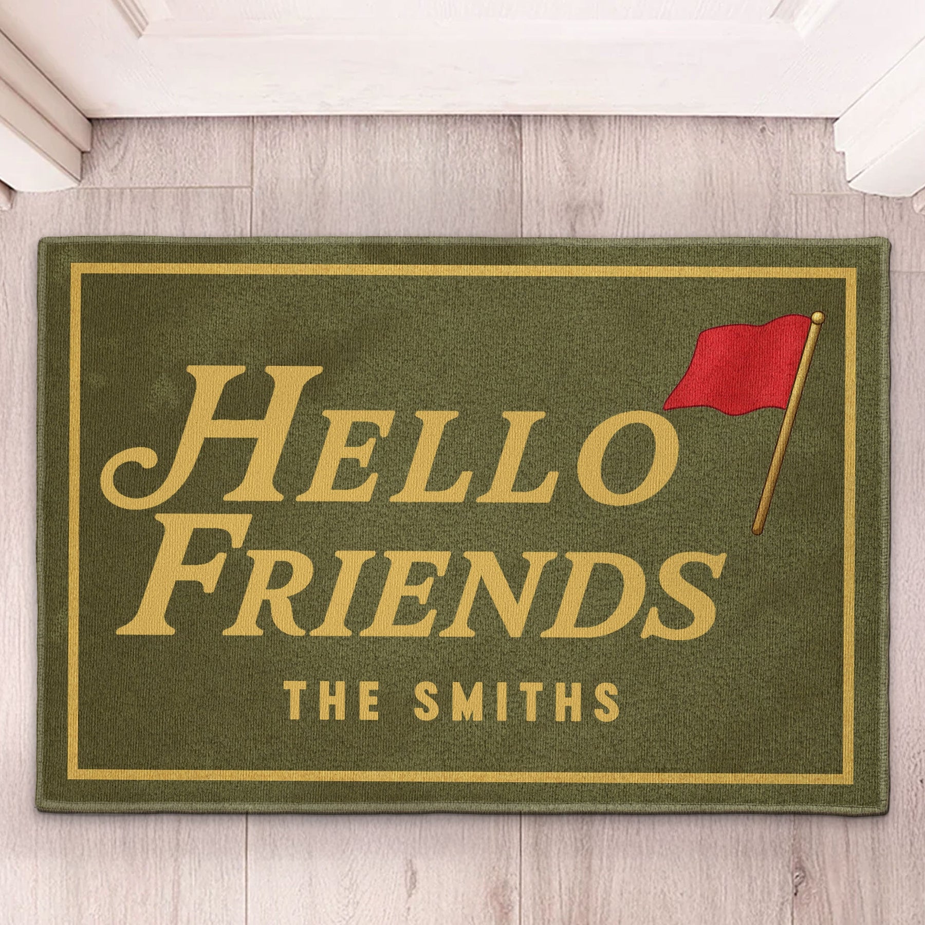 Hello Friends - Personalized Doormat