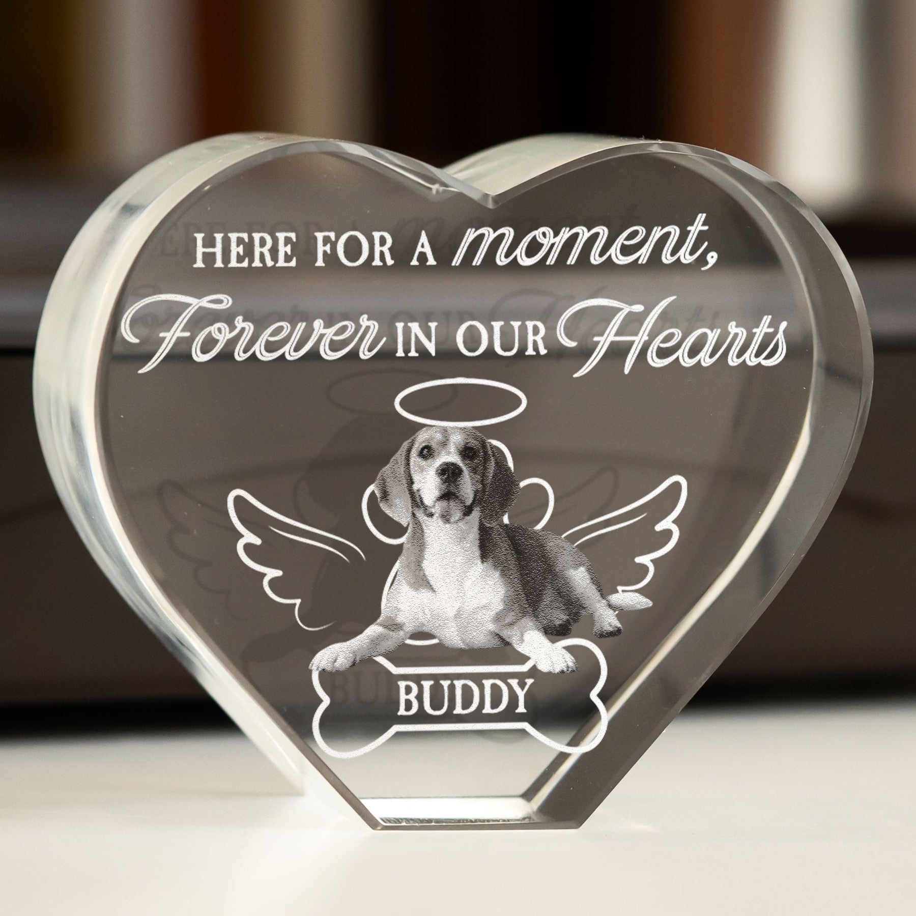 Here For A Moment, Forever In Our Hearts - Custom 2D Crystal Photo