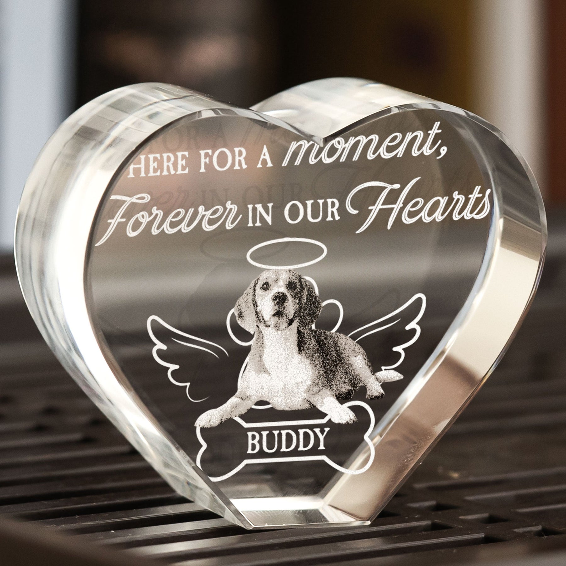 Here For A Moment, Forever In Our Hearts - Custom 2D Crystal Photo