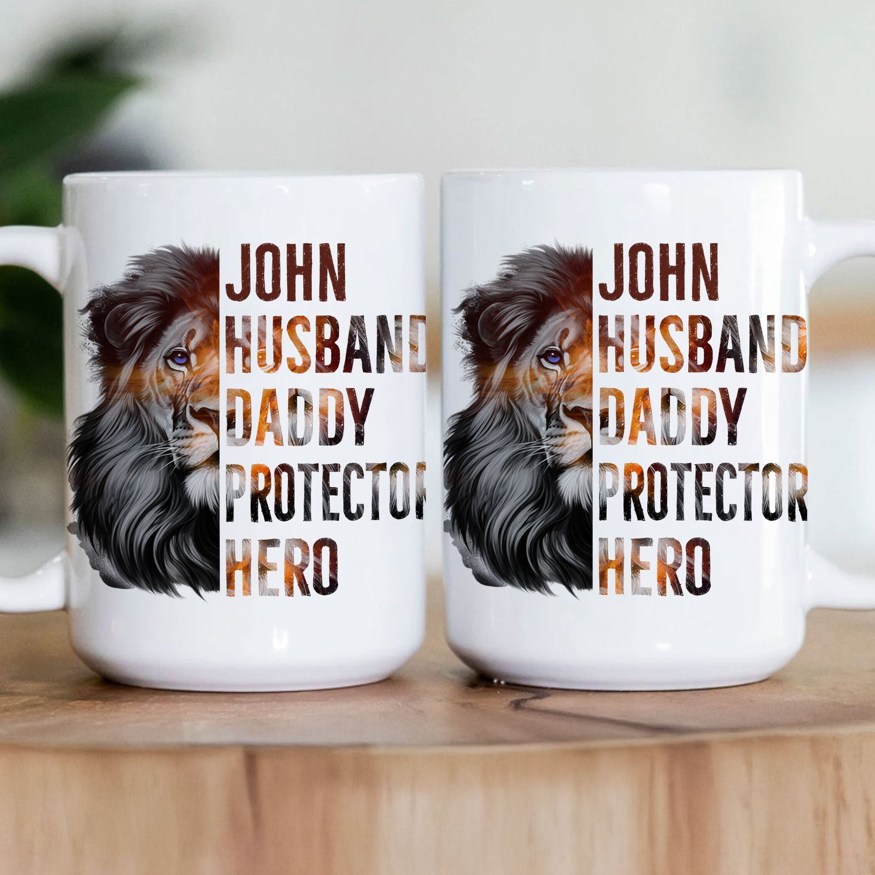 Husband, Daddy, Protector, Hero - Personalized Mug