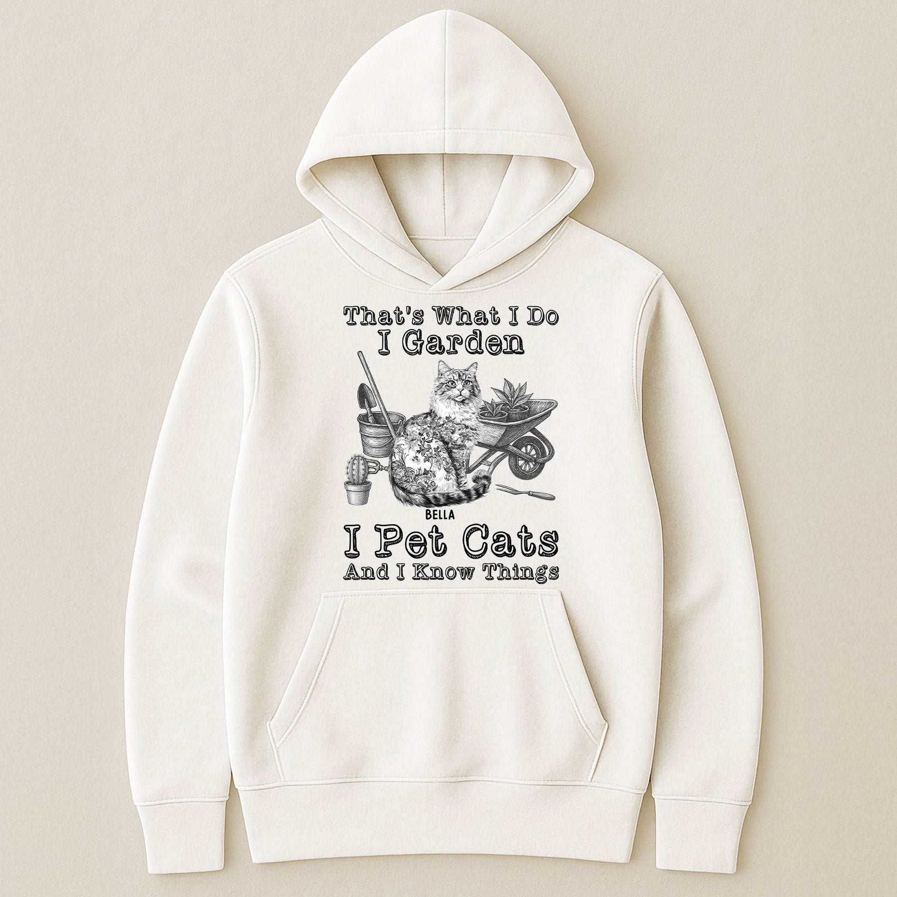 I Garden I Pet Cats - Cat Toile De Jouy Style - Personalized Shirt