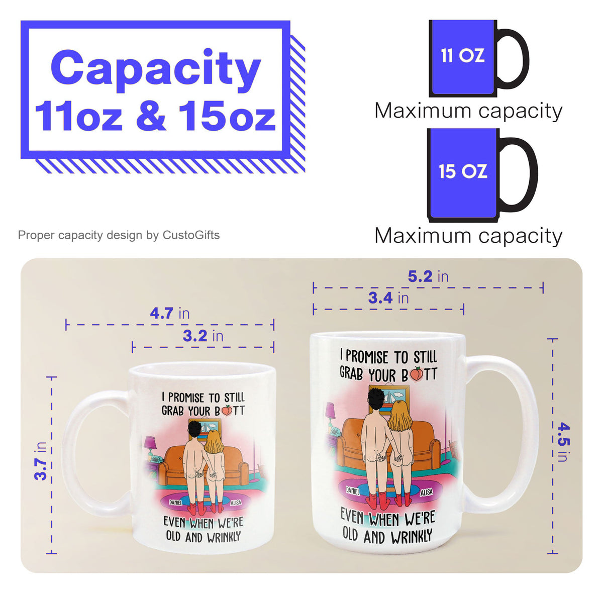 I Promise To Still Grab Your Butt - Personalized Mug