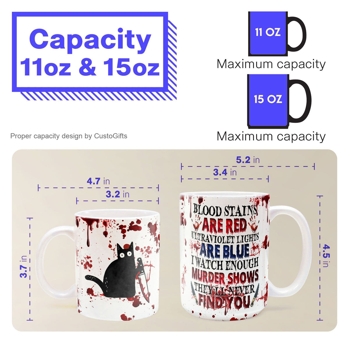 I Watch Enough Murder Shows Animal Version - Personalized Mug