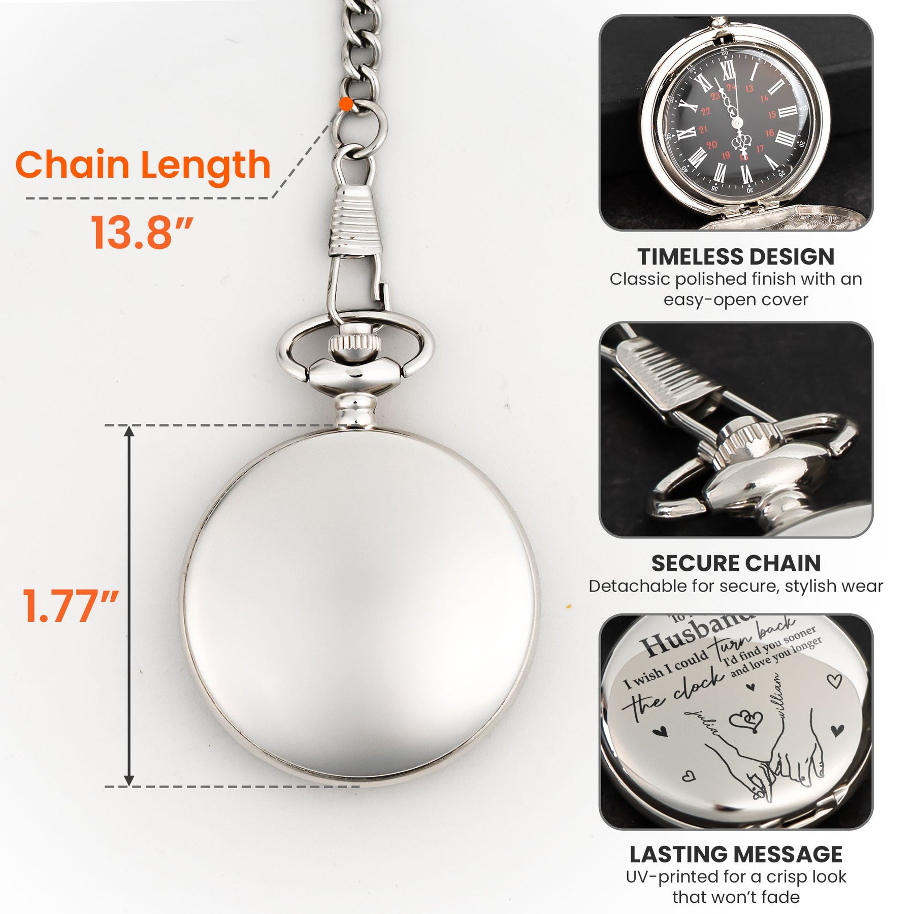 I Wish I Could Turn Back The Clock - Personalized Pocket Watch