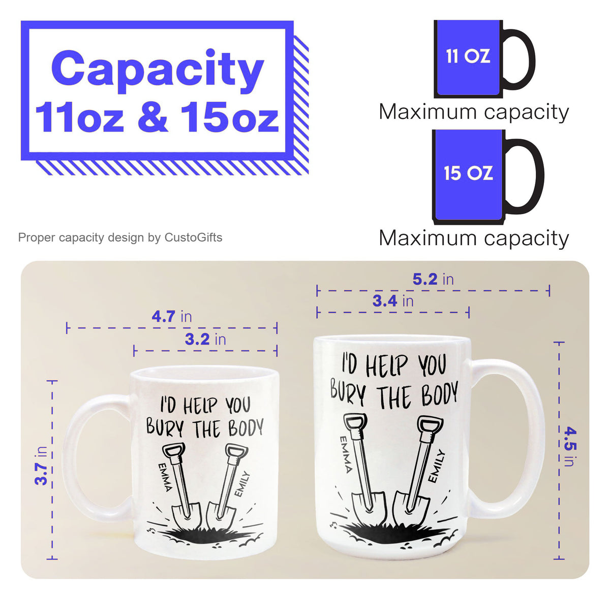 I'd Help You Bury The Body - Personalized Mug