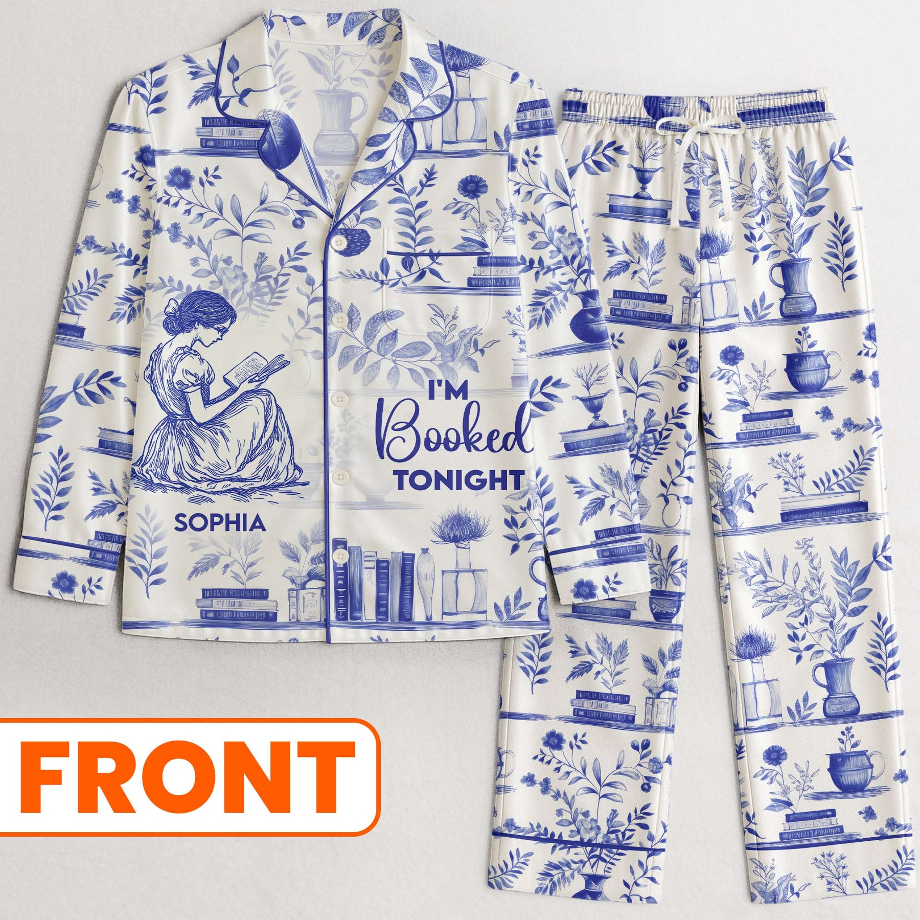 I'm Booked Tonight - Personalized Satin Pajama Set
