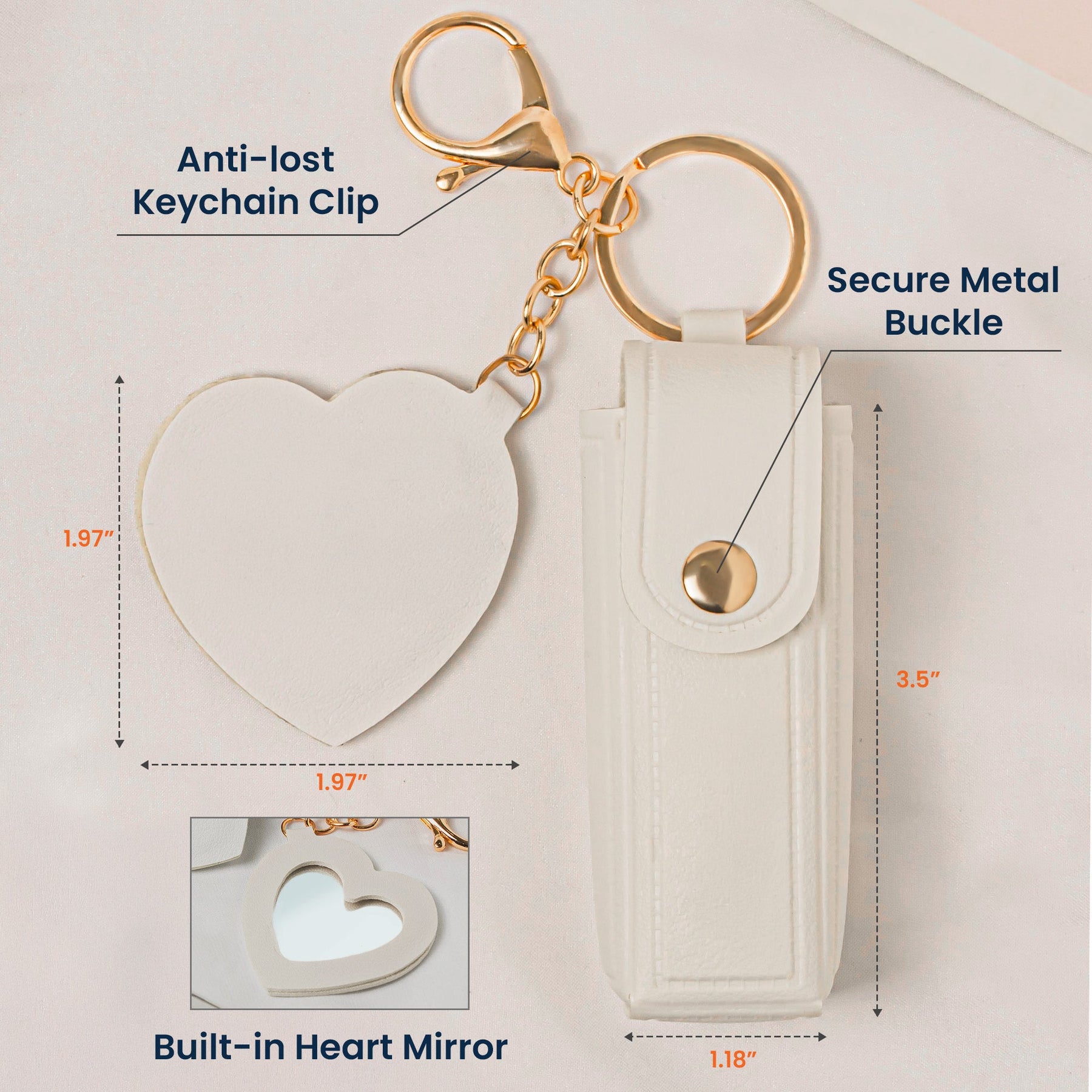 If Besties Were Flowers I'd Pick You Light Ver - Personalized Leather Lipstick Case With Mirror Keychain