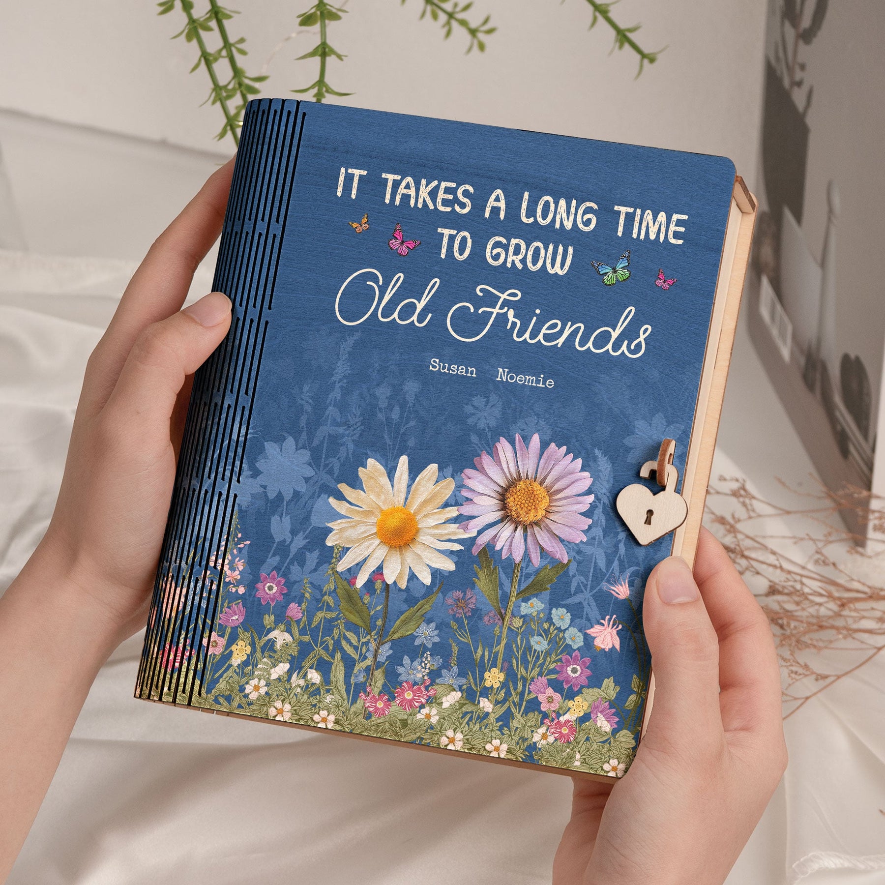 If Friends Were Flowers I'd Pick You - Personalized Wooden Book Box