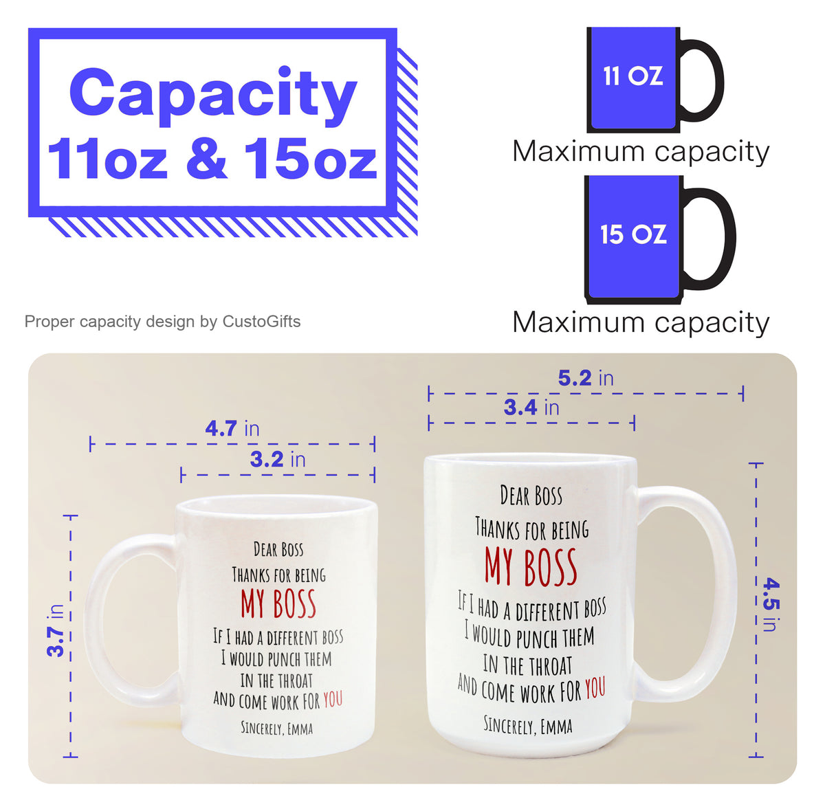 If I Had A Different Boss I Would Punch Them In The Throat - Personalized Mug