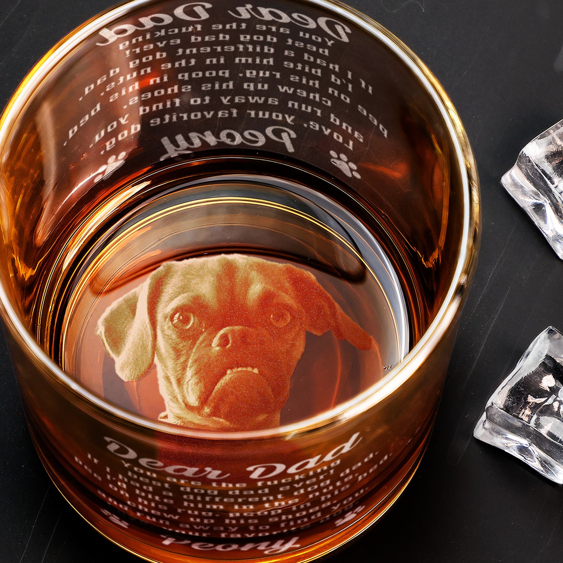 If I Had A Different Dog Dad - Personalized Whiskey Glass With Photo