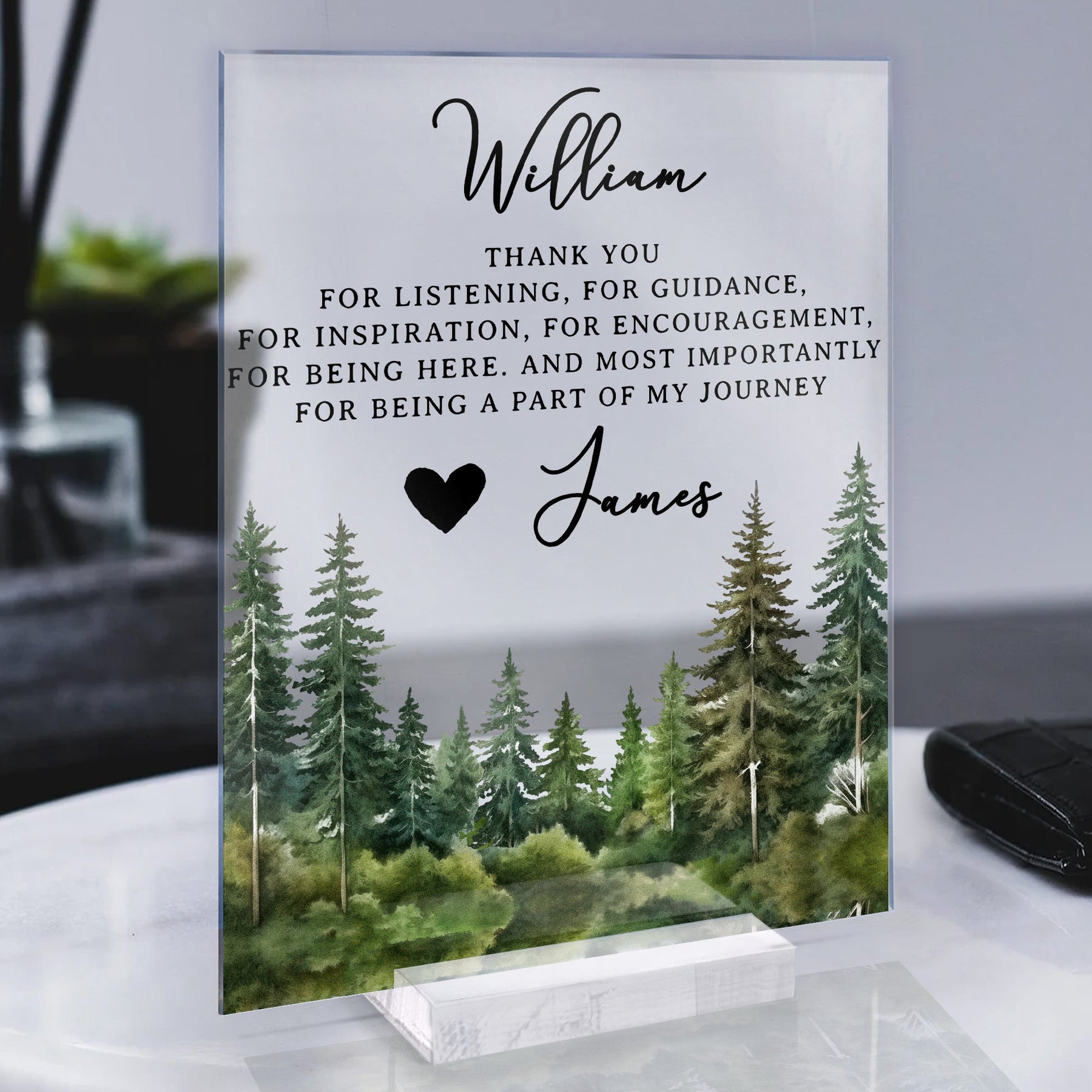 It Takes A Village Thank You Gift For Teacher Appreciation, Coworkers, Boss, Team - Personalized Acrylic Plaque