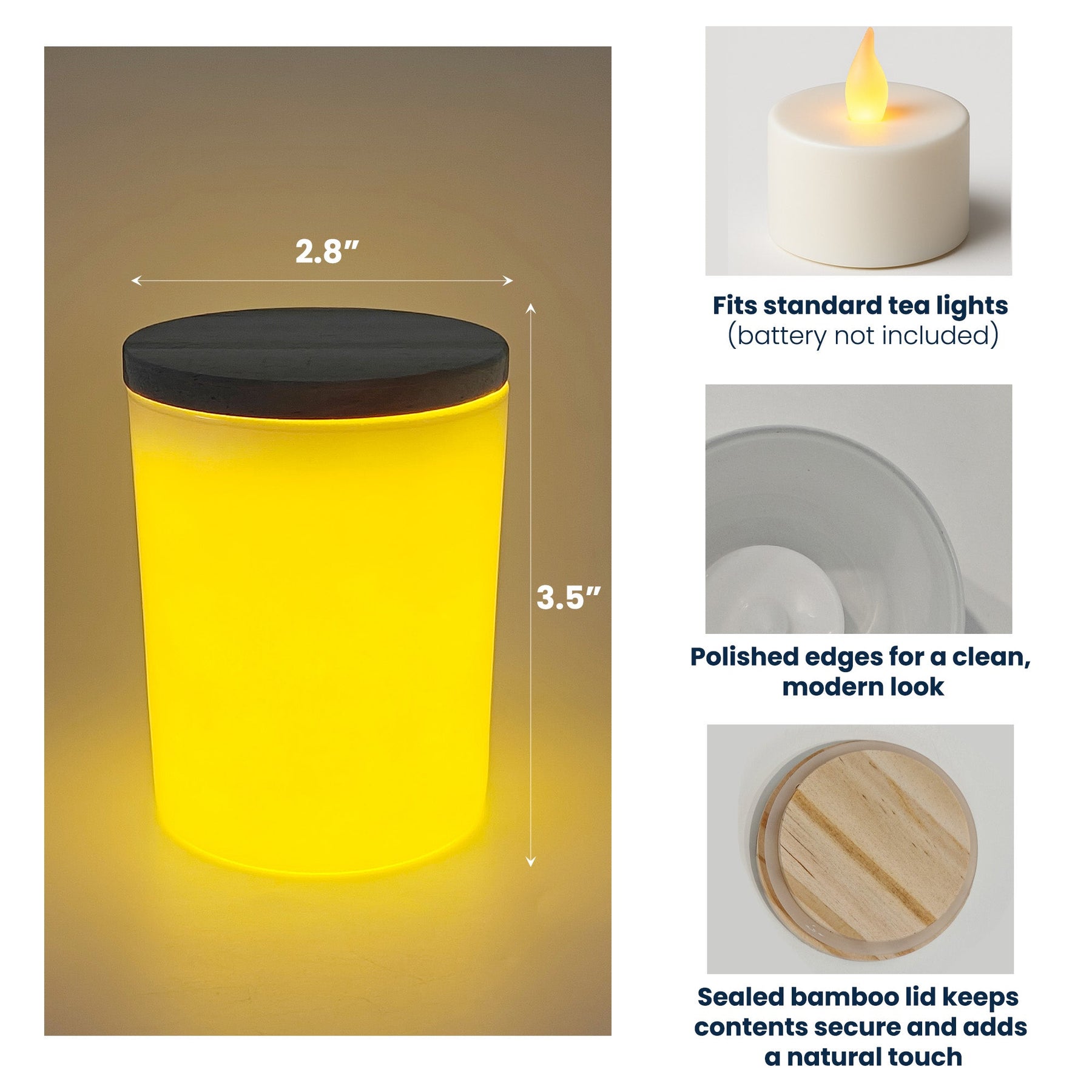 It's On My List Custom Bookshelf - Personalized LED Tea Light Holder