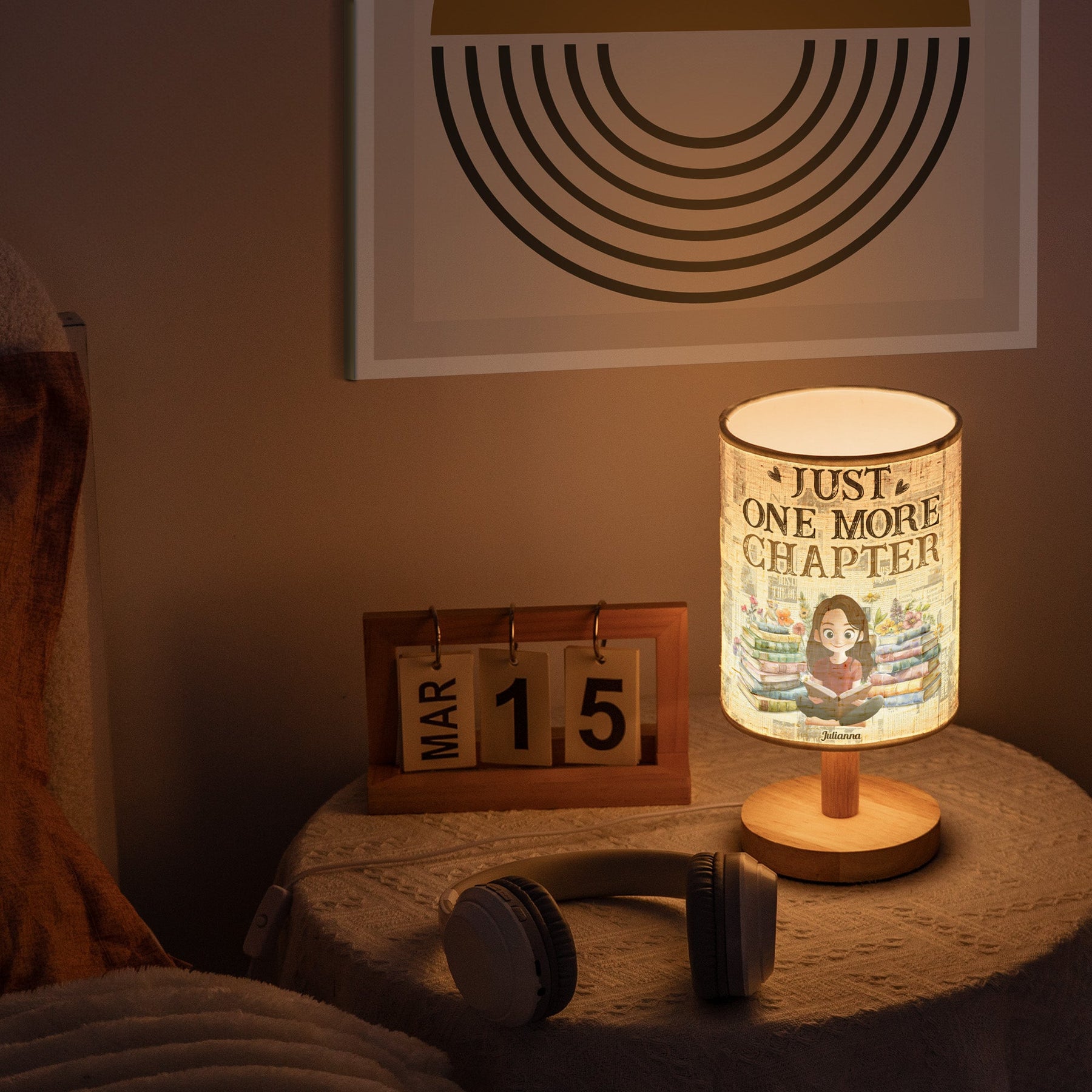 Just One More Chapter - Personalized Fabric Lamp
