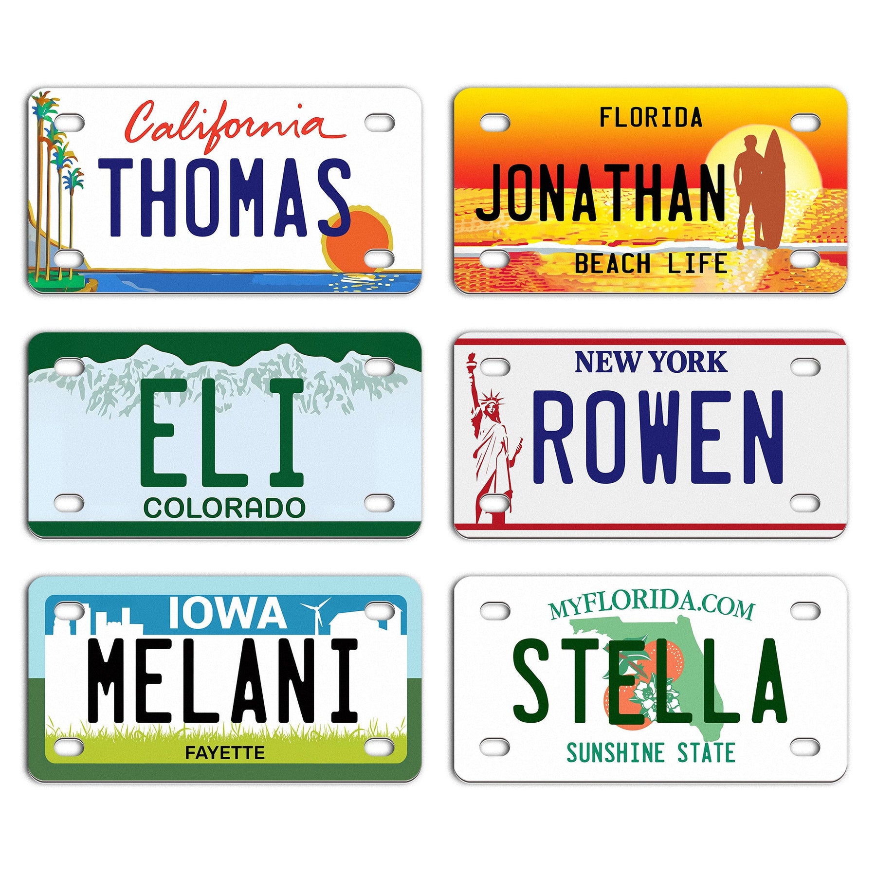Kid Name Plates For Decoration - Personalized Mini License Plate