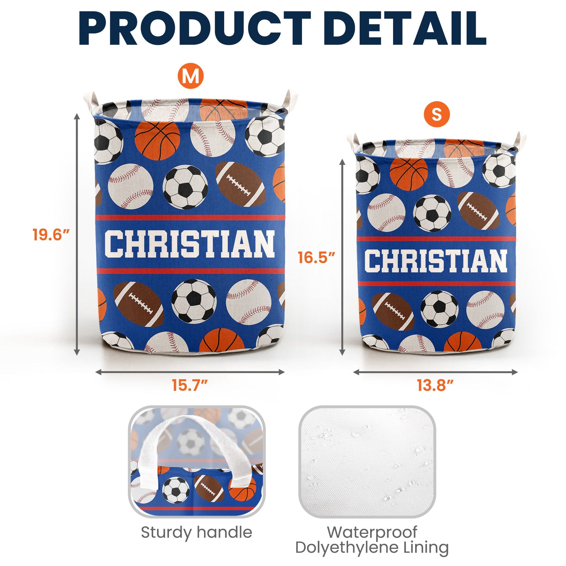 Kids Sports - Personalized Storage Basket