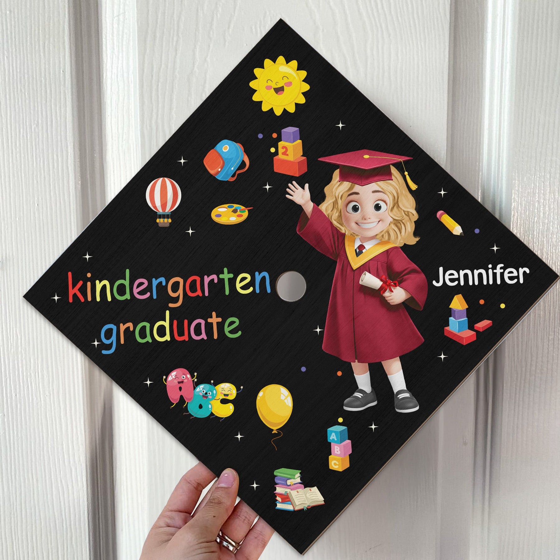 Kindergarten Preschool Graduation - Personalized Graduation Cap Topper