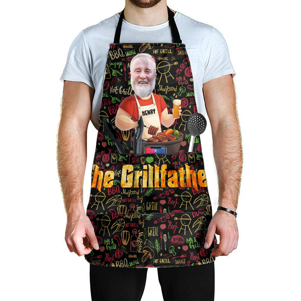 King Of Bbq Grill Master - Personalized Photo Apron