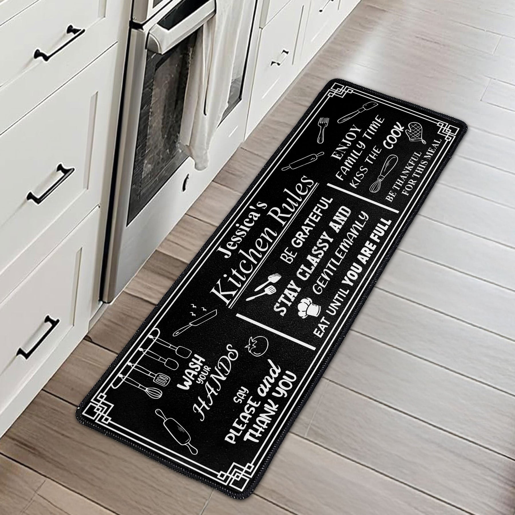 Kitchen Rules - Personalized Runner Rug