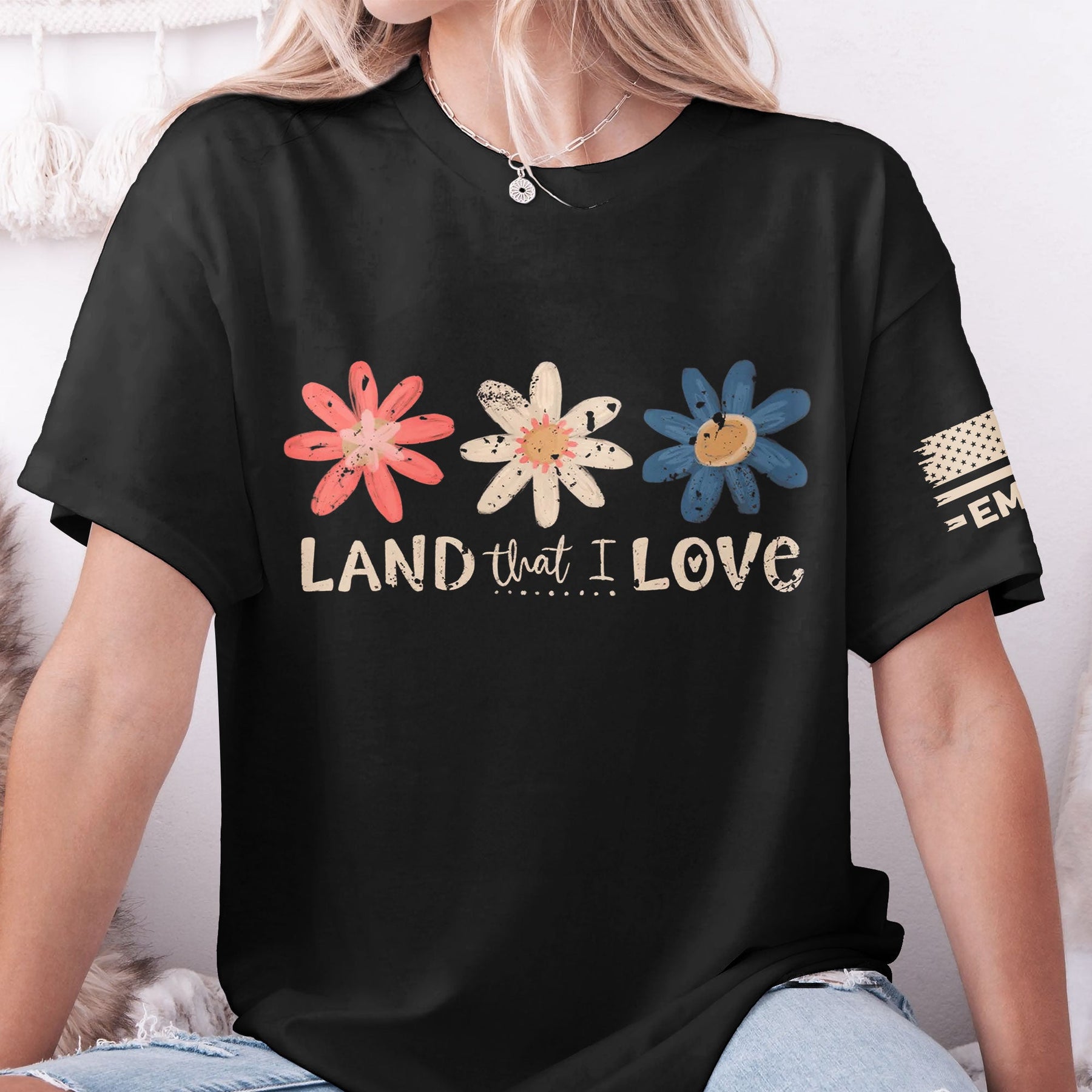 Land That I Love - Retro 4Th Of July - Custom Name - Personalized Shirt