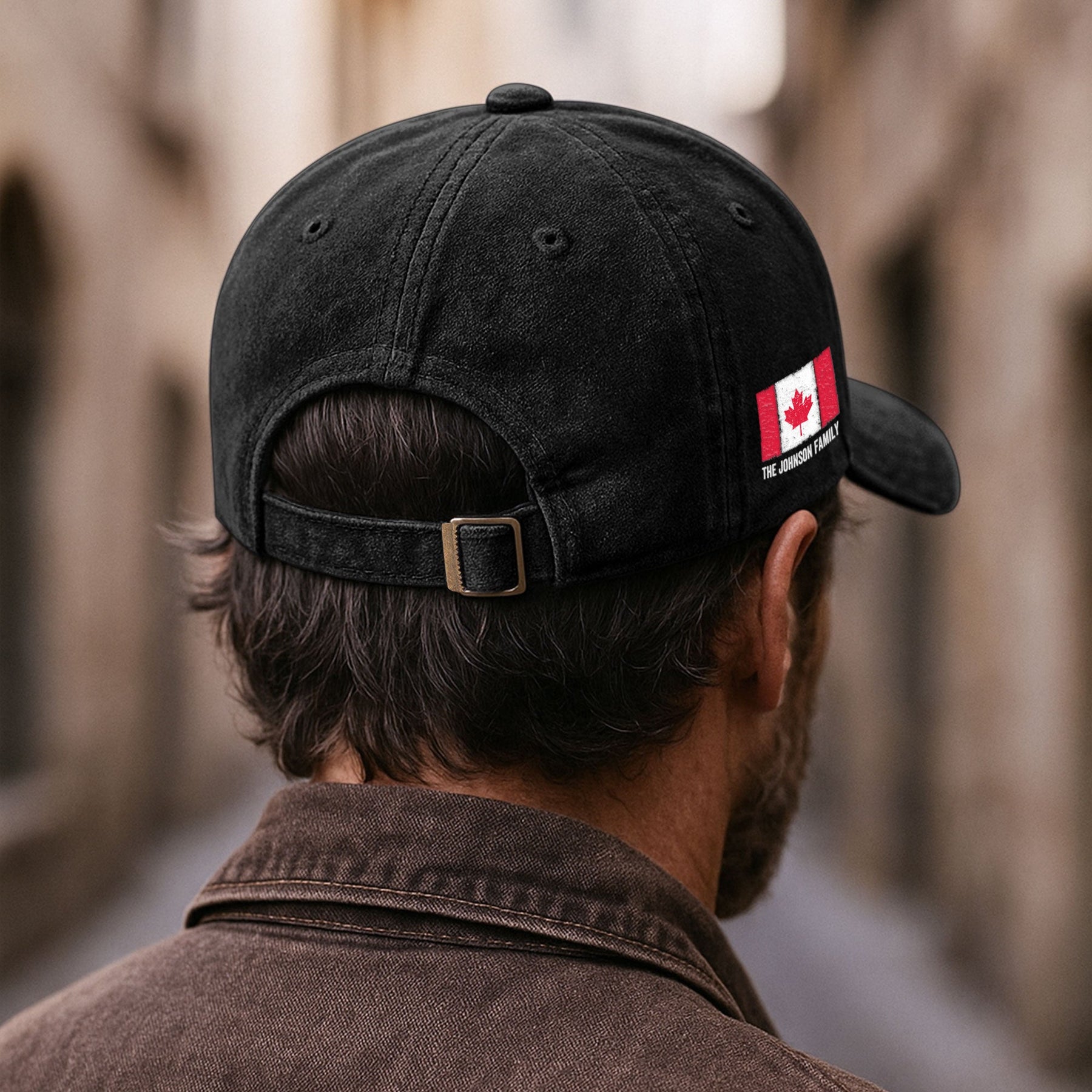 Legend, Husband, Dad And Grandpa - Canada Flag Version - Personalized Distressed Denim Cap