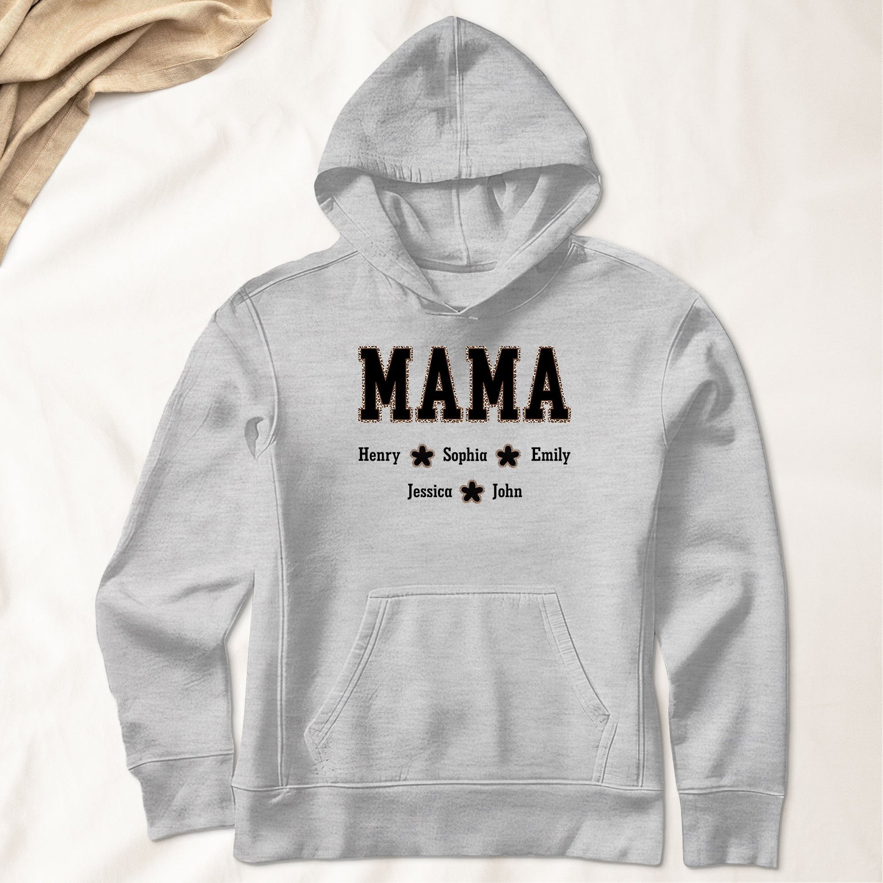 Leopard Border Title For Mom Grandma - Personalized Shirt