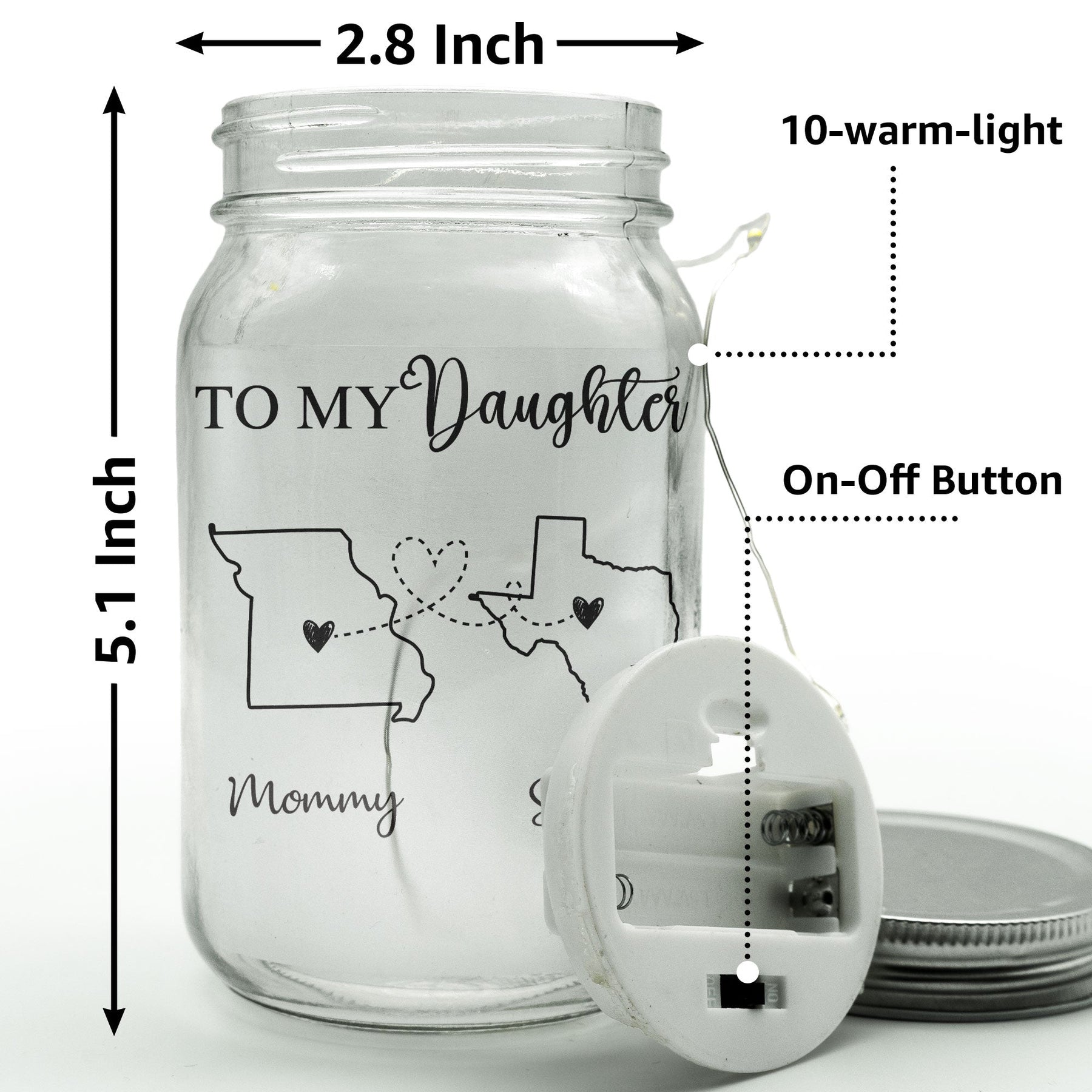 Let The Light Brighten Your Life - Personalized Mason Jar Light