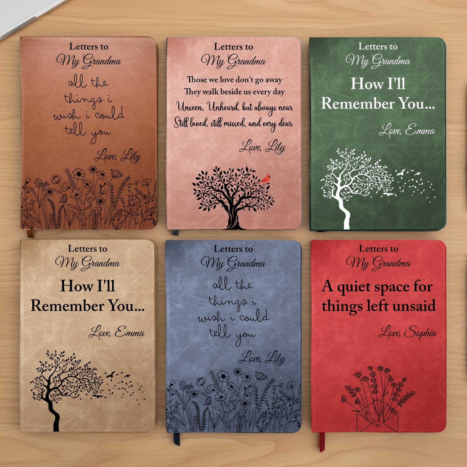 Letter To Loved One Grief & Remembrance Book - Memorial Journal - Personalized Leather Journal