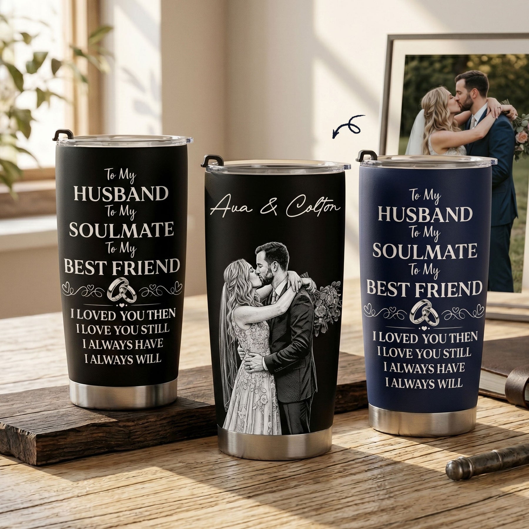 Loved You Then Love You Still Anniversary Gift For Him, Her - Personalized Tumbler Cup