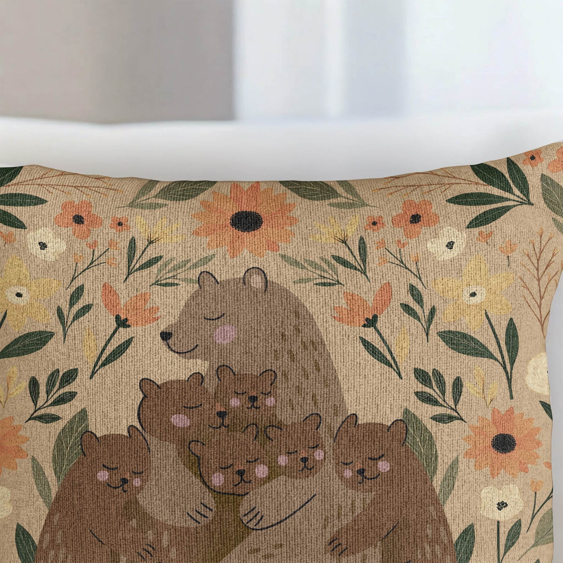 Mamabear Flower - Personalized Pillow Cover