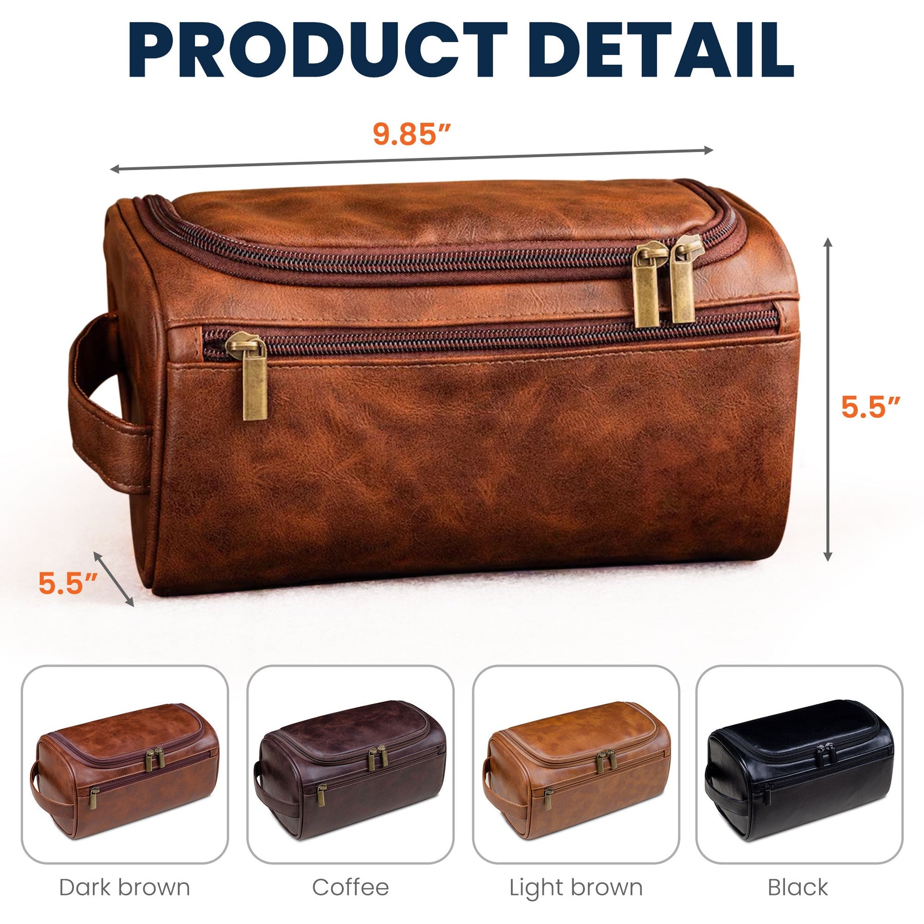 Man Stuff - Personalized Leather Toiletry Bag