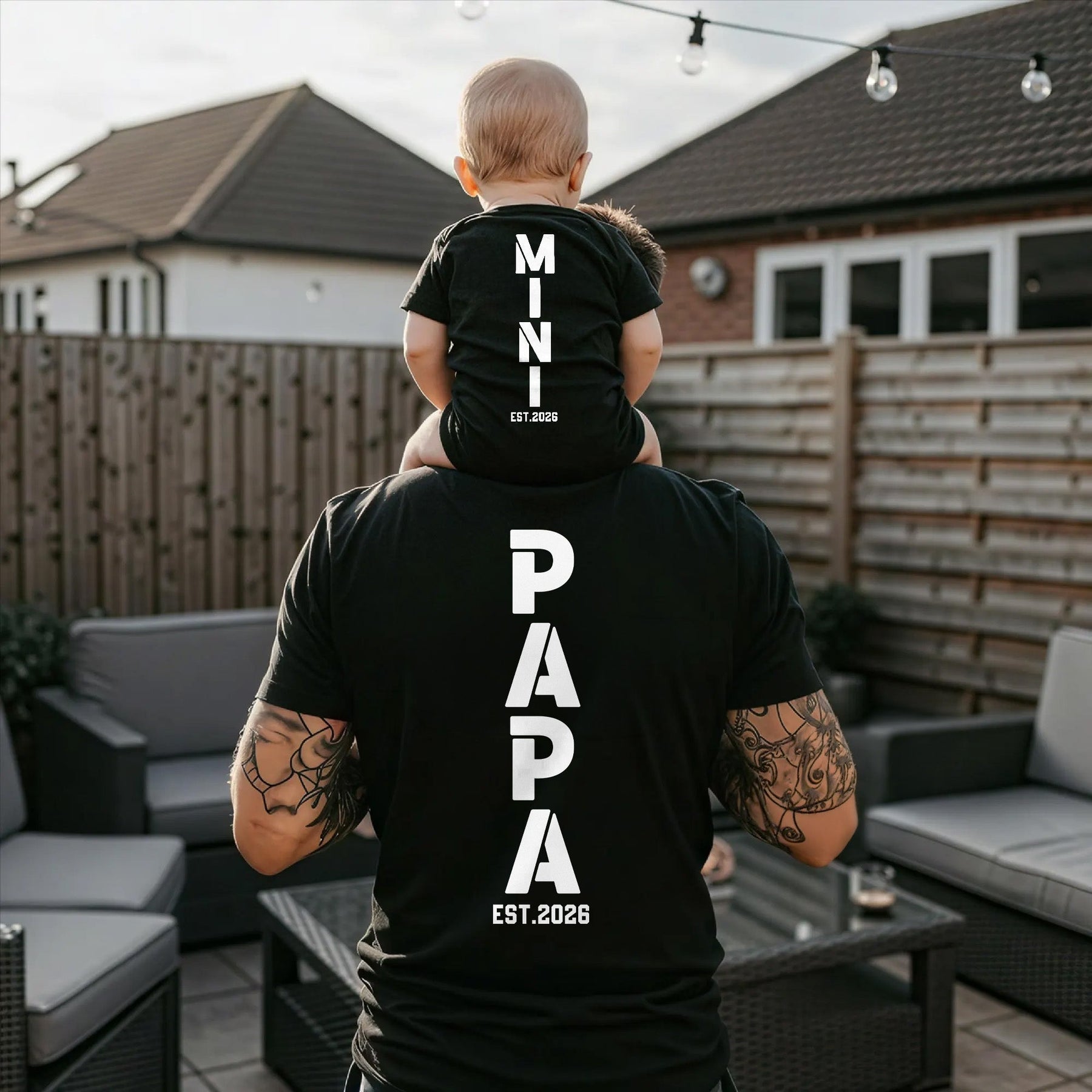 Matching Dad & Son, Dad & Daughter, With Birth Year, Father Child Matching Outfit - Personalized Shirt
