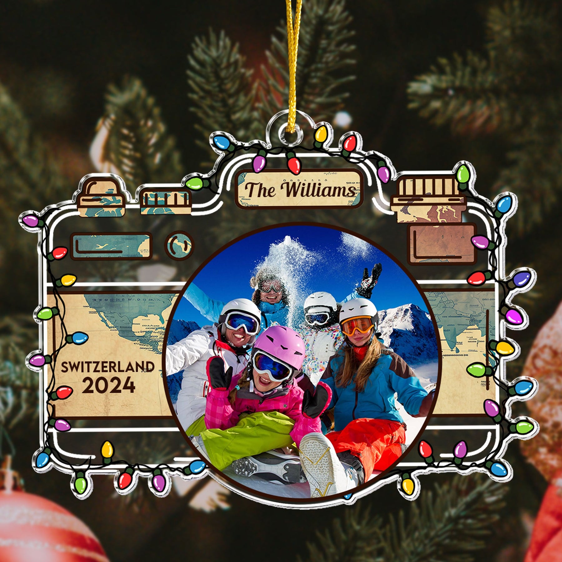 Memories Photo Camera Shaped - Personalized Acrylic Photo Ornament
