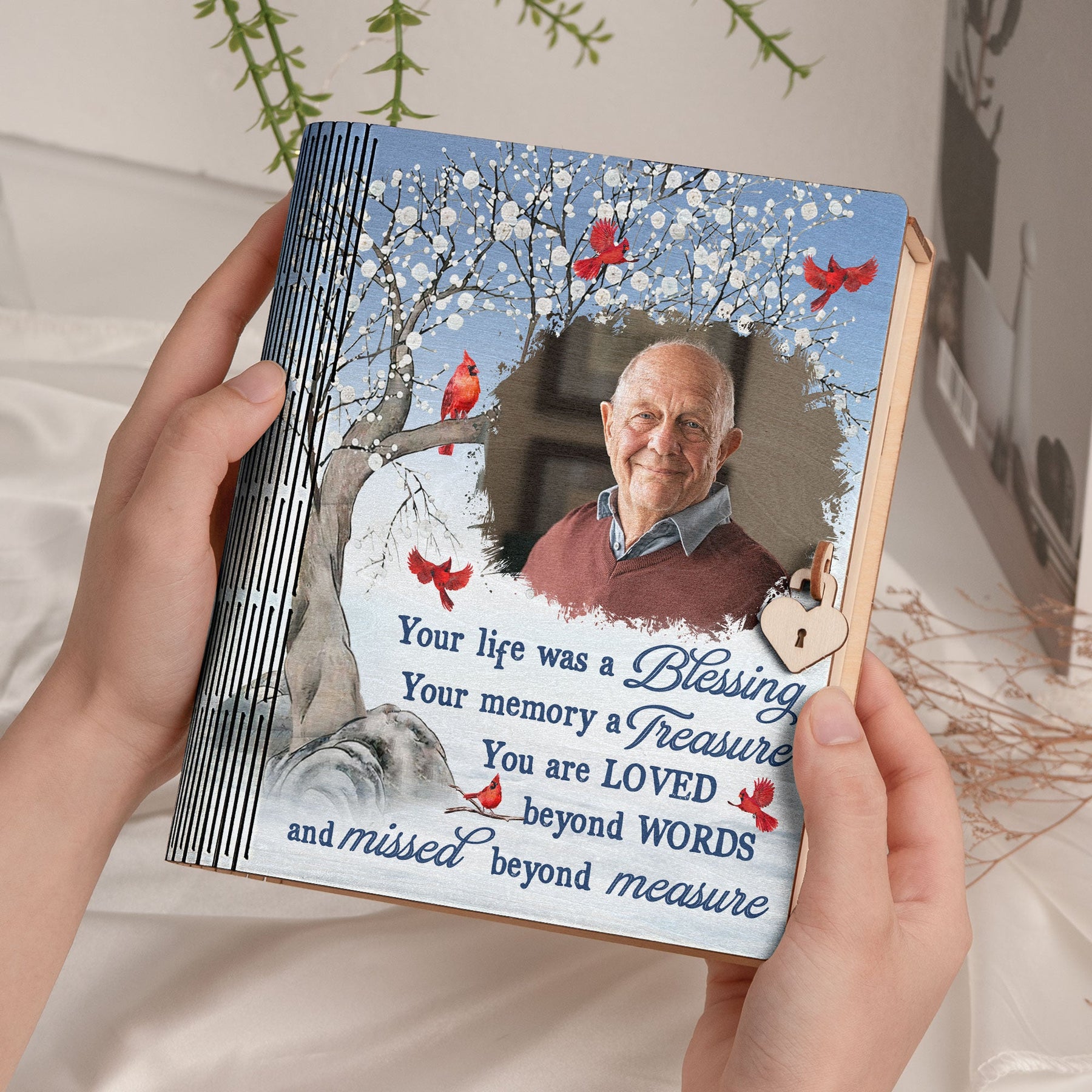 Memory Box That Memory Becomes A Treasure - Personalized Wooden Photo Book Box