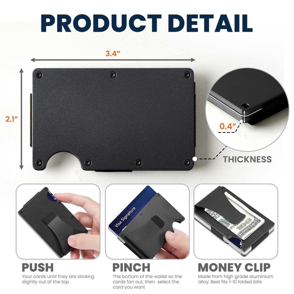Congrats On Being My Husband - Personalized Photo Metal Card Holder