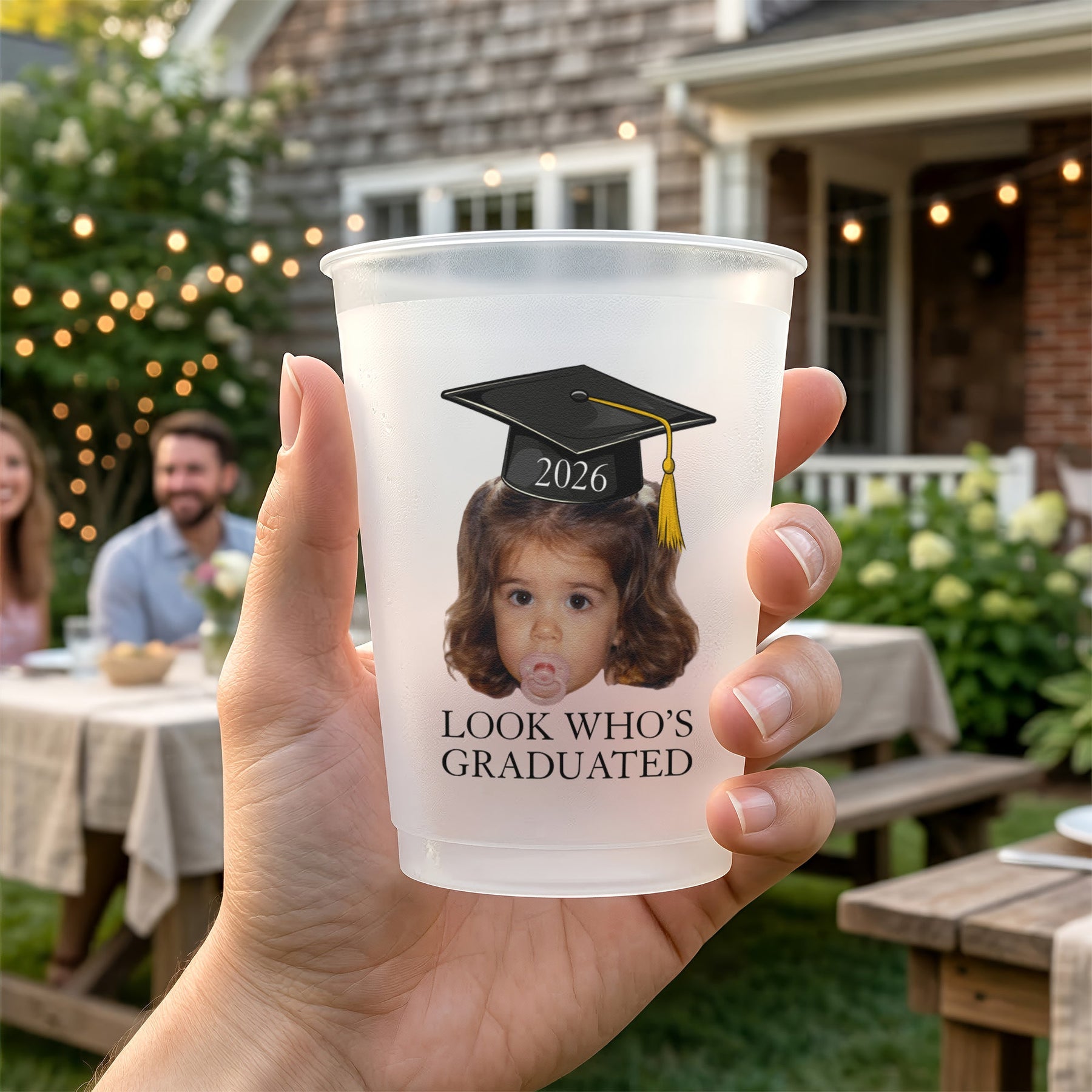 Custom Vintage Childhood Photo Graduation Gift Party - Personalized Cups