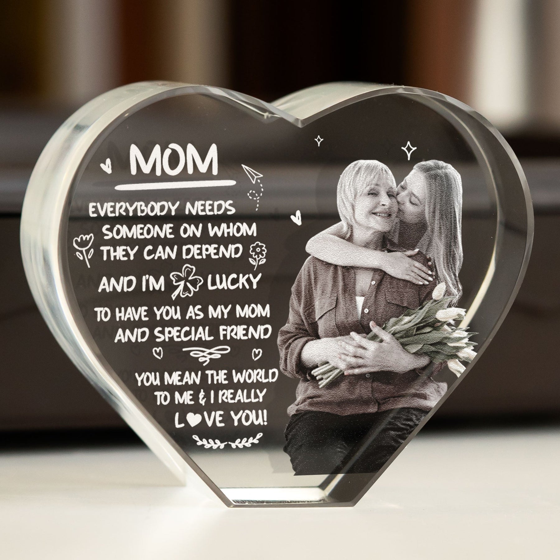 Mom I Really Love You - Custom 2D Crystal Photo