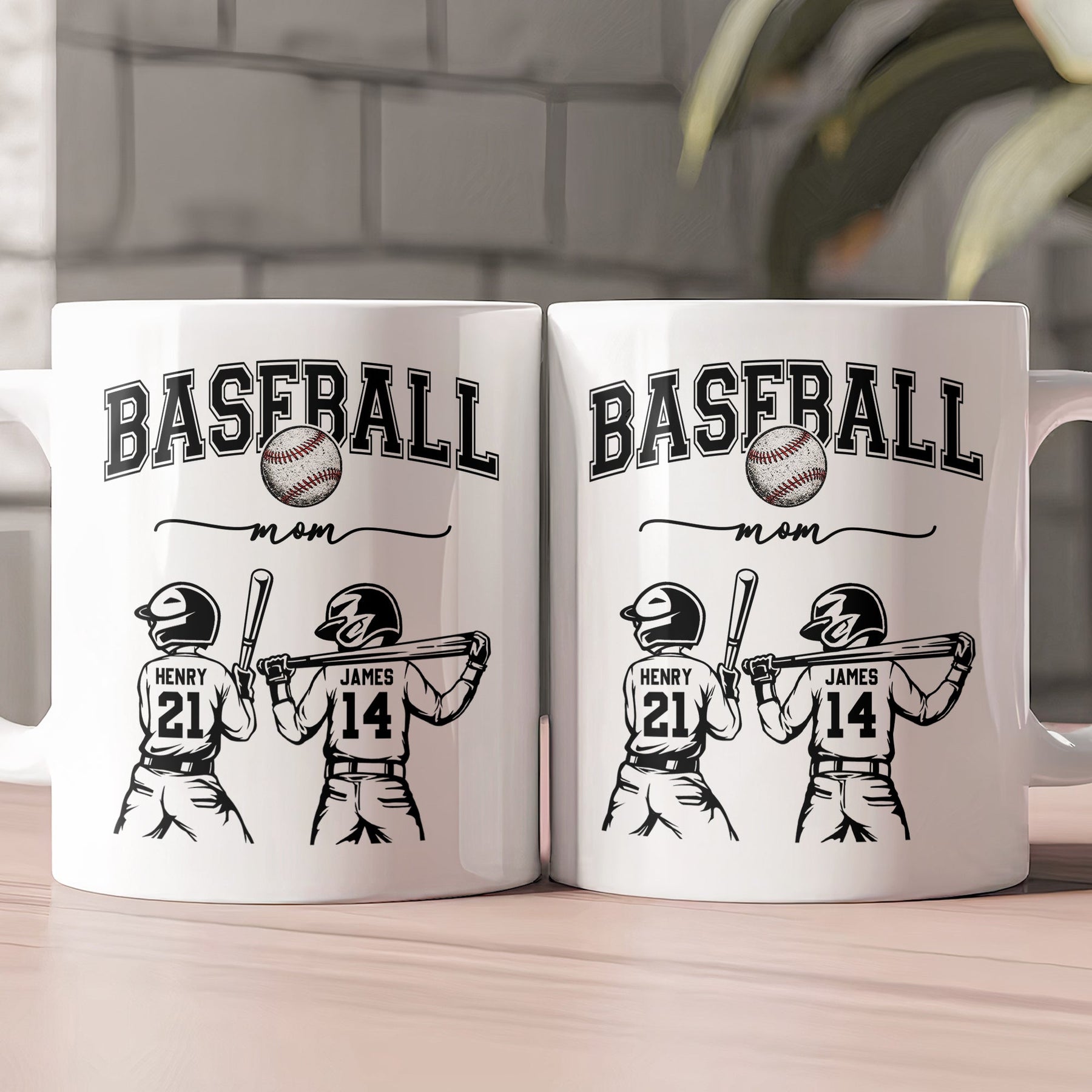 Mother's Day Gifts, Custom Baseball Mom, Grandma - Personalized Mug