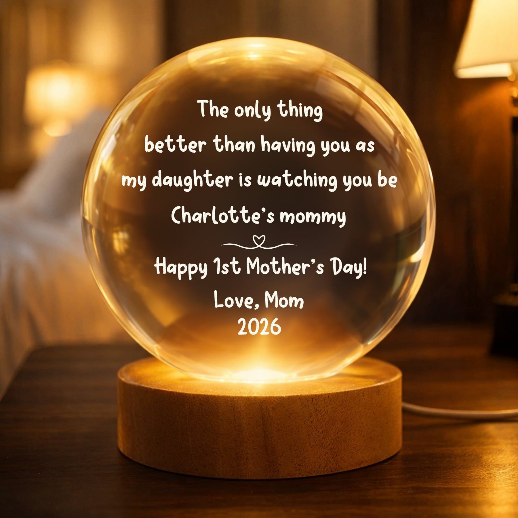 Mothers Day Gift Ideas For Daughter - Personalized Night Light