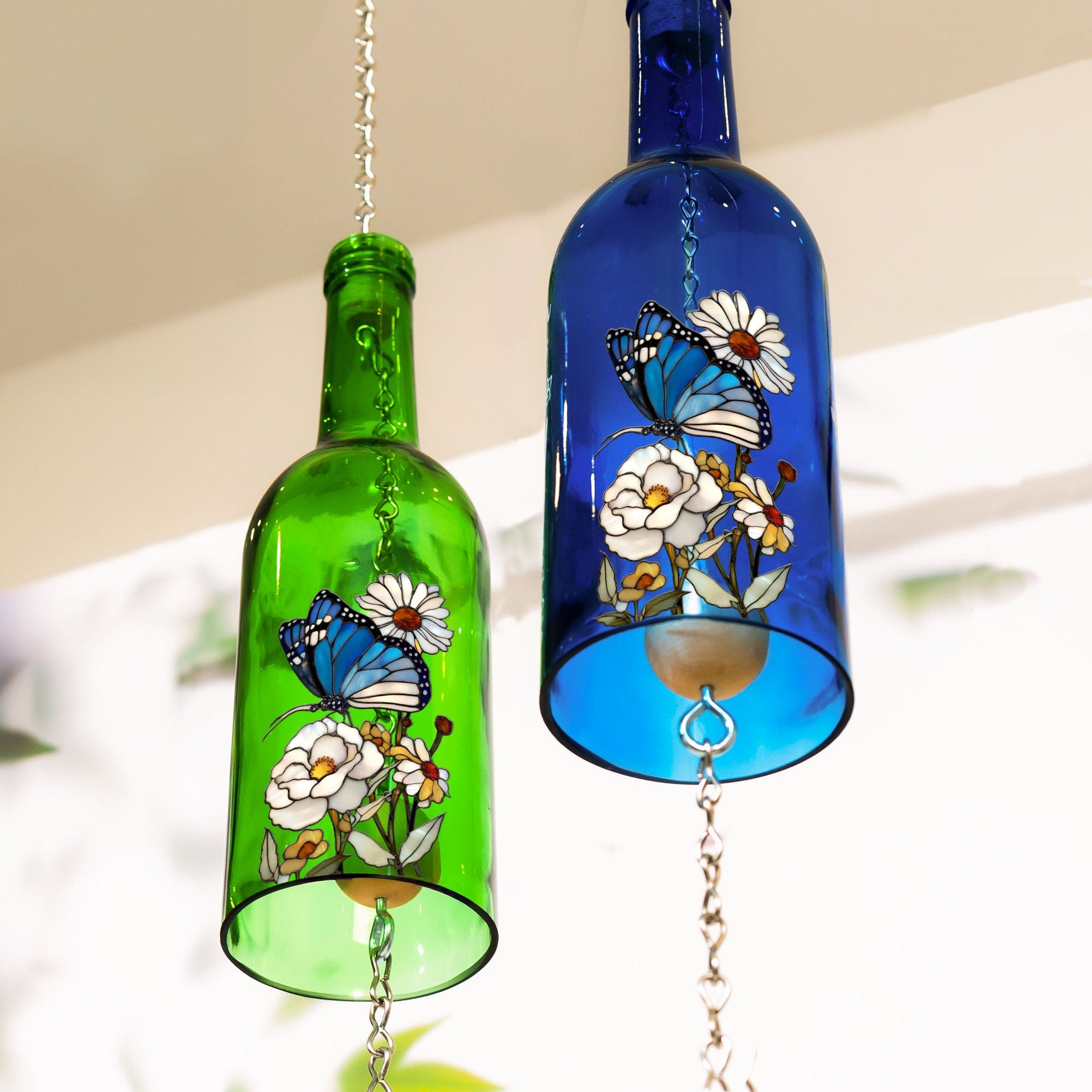 My Beautiful Garden Is Calling And I Must Go - Personalized Wine Bottle Wind Chime