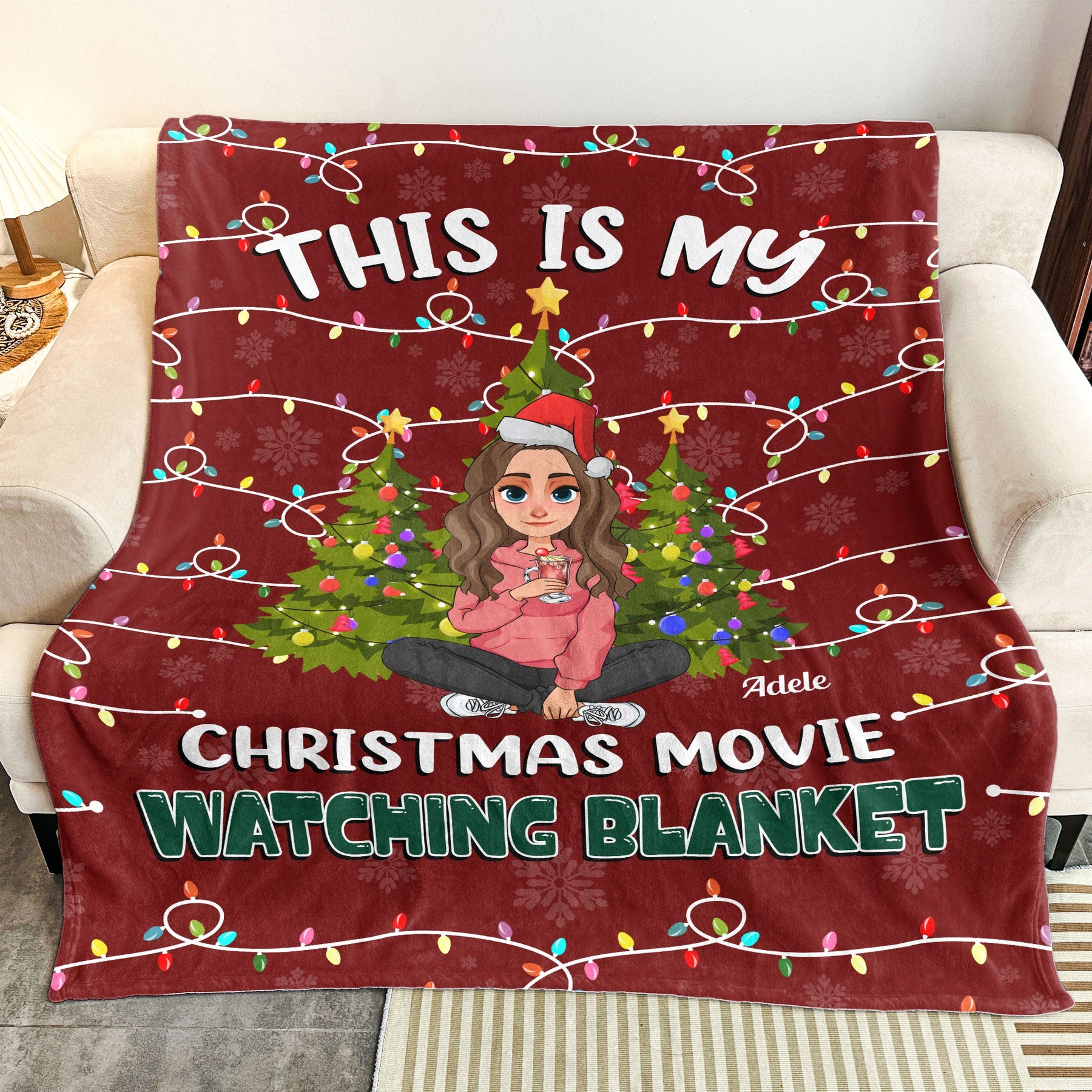 My Christmas Movie Watching Blanket - Personalized Blanket