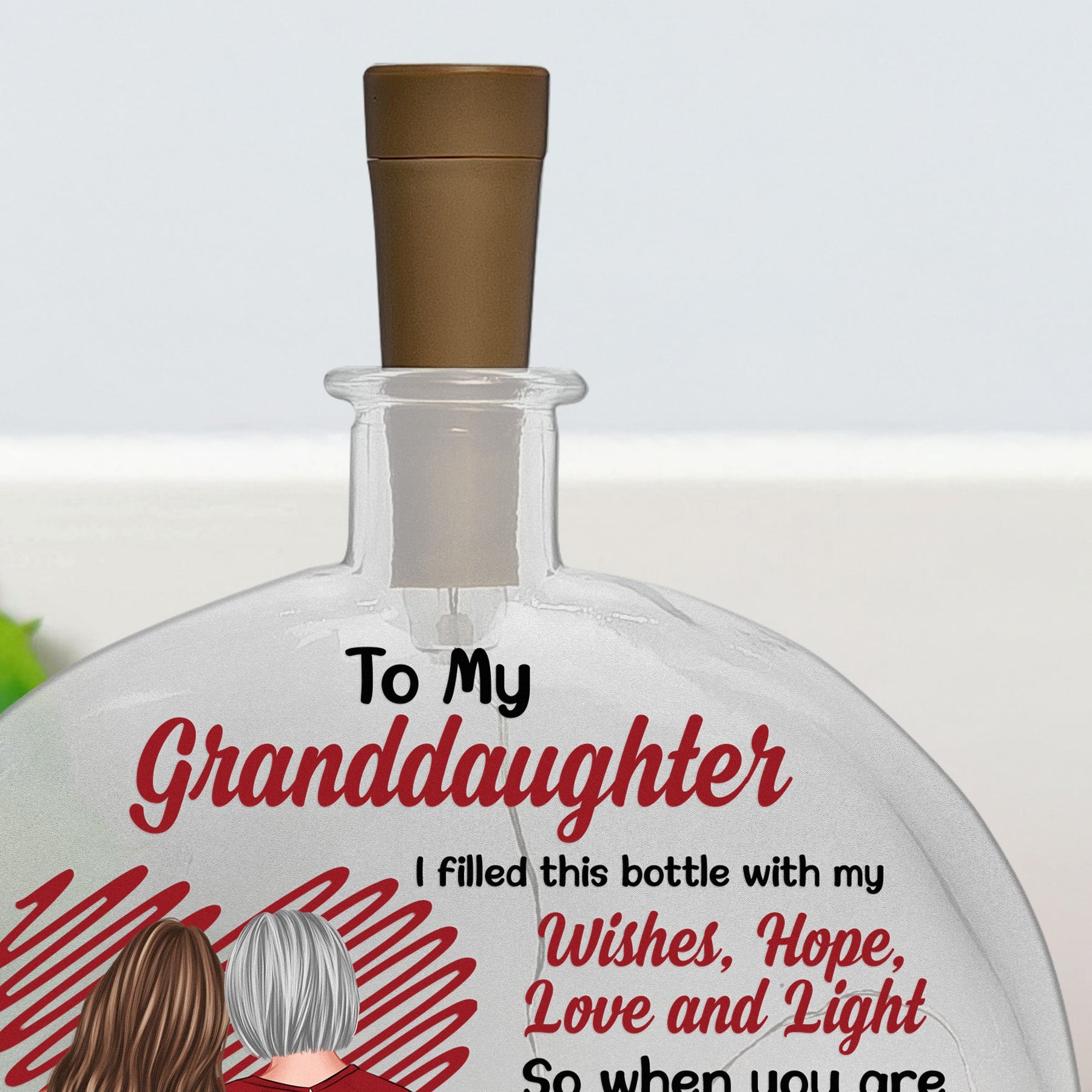 My Love For You Is Forever Gift For Her - Personalized Round Flat Bottle Light