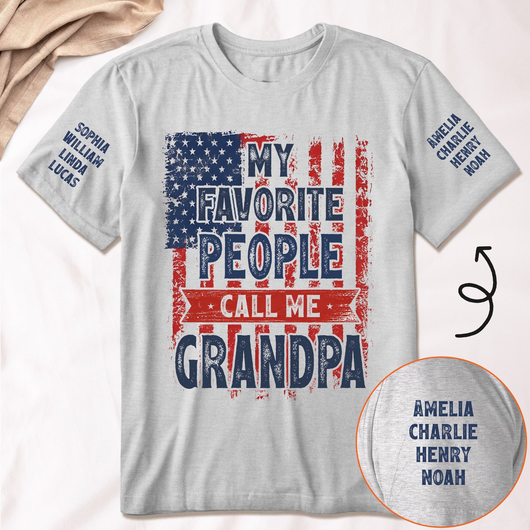 My Favorite People Call Me Grandpa Vintage Style - Personalized Shirt