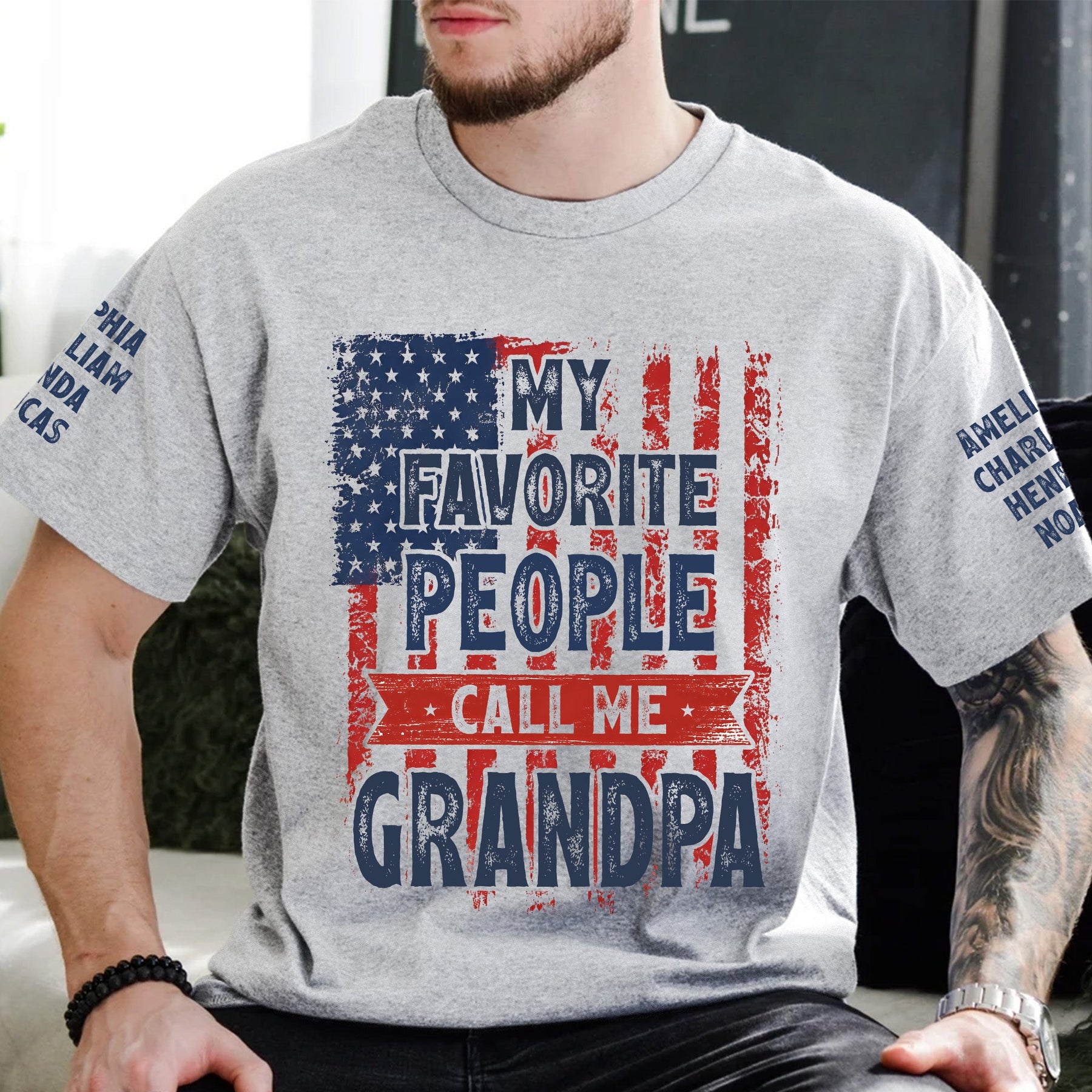 My Favorite People Call Me Grandpa Vintage Style 2 - Personalized Shirt